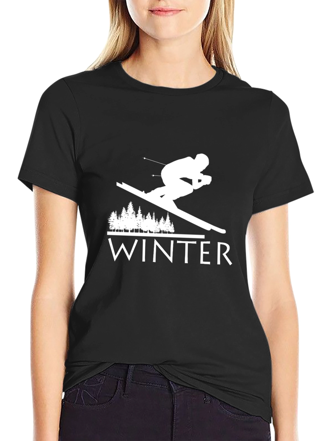 Winter Skiing T-Shirt - Unisex Cotton Tee