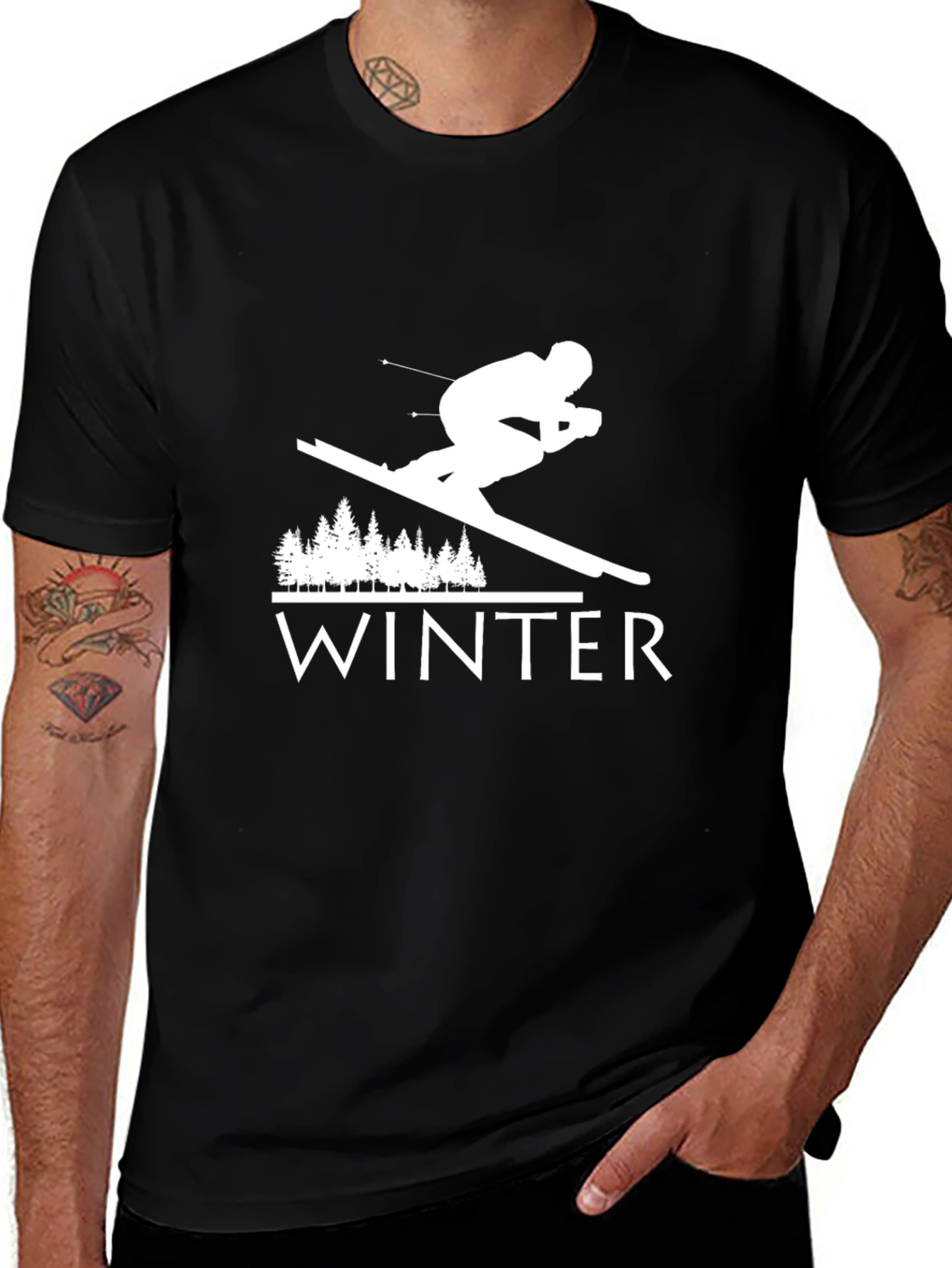 Winter Skiing T-Shirt - Unisex Cotton Tee