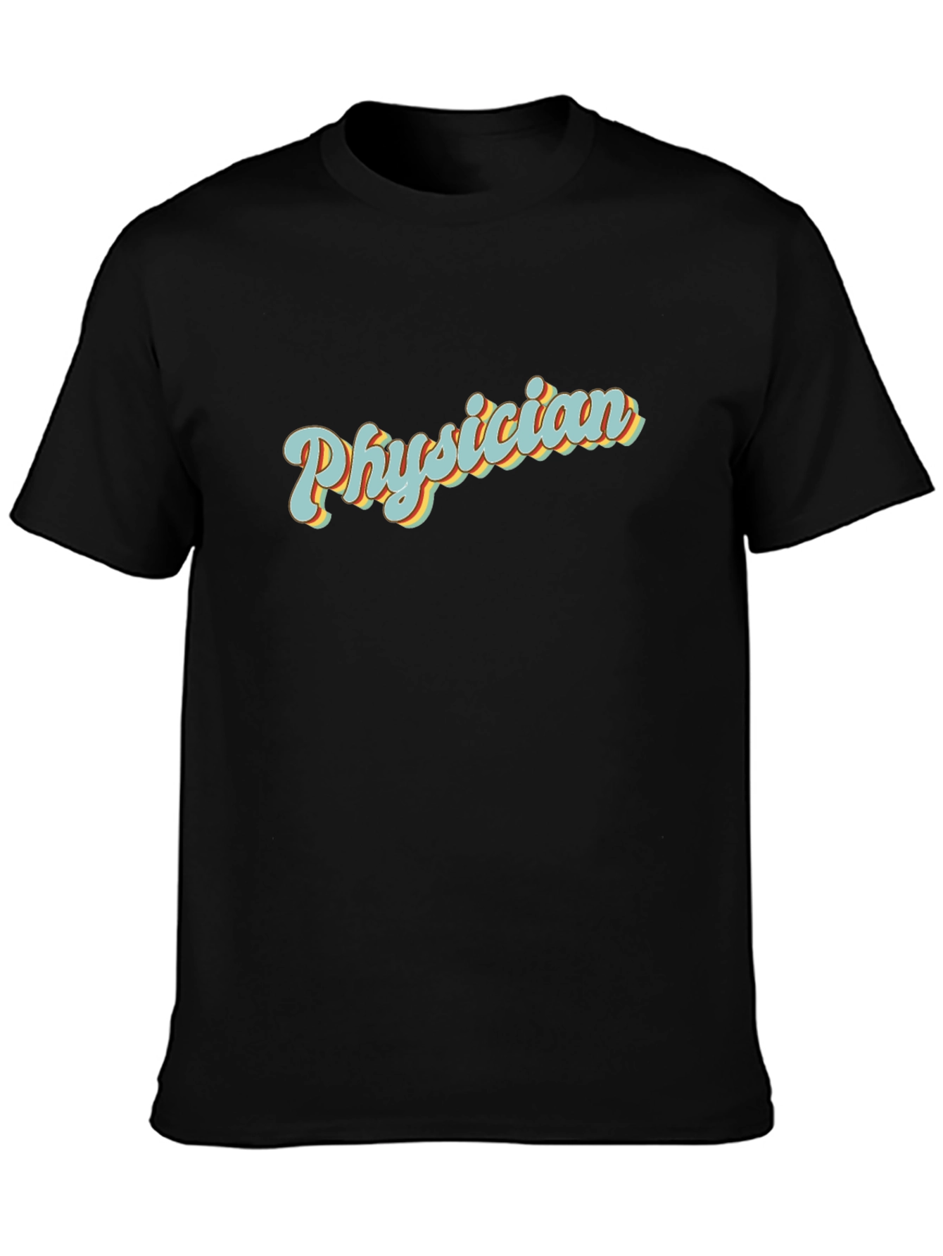 Retro Physician T-Shirt - Black Crew Neck Tee