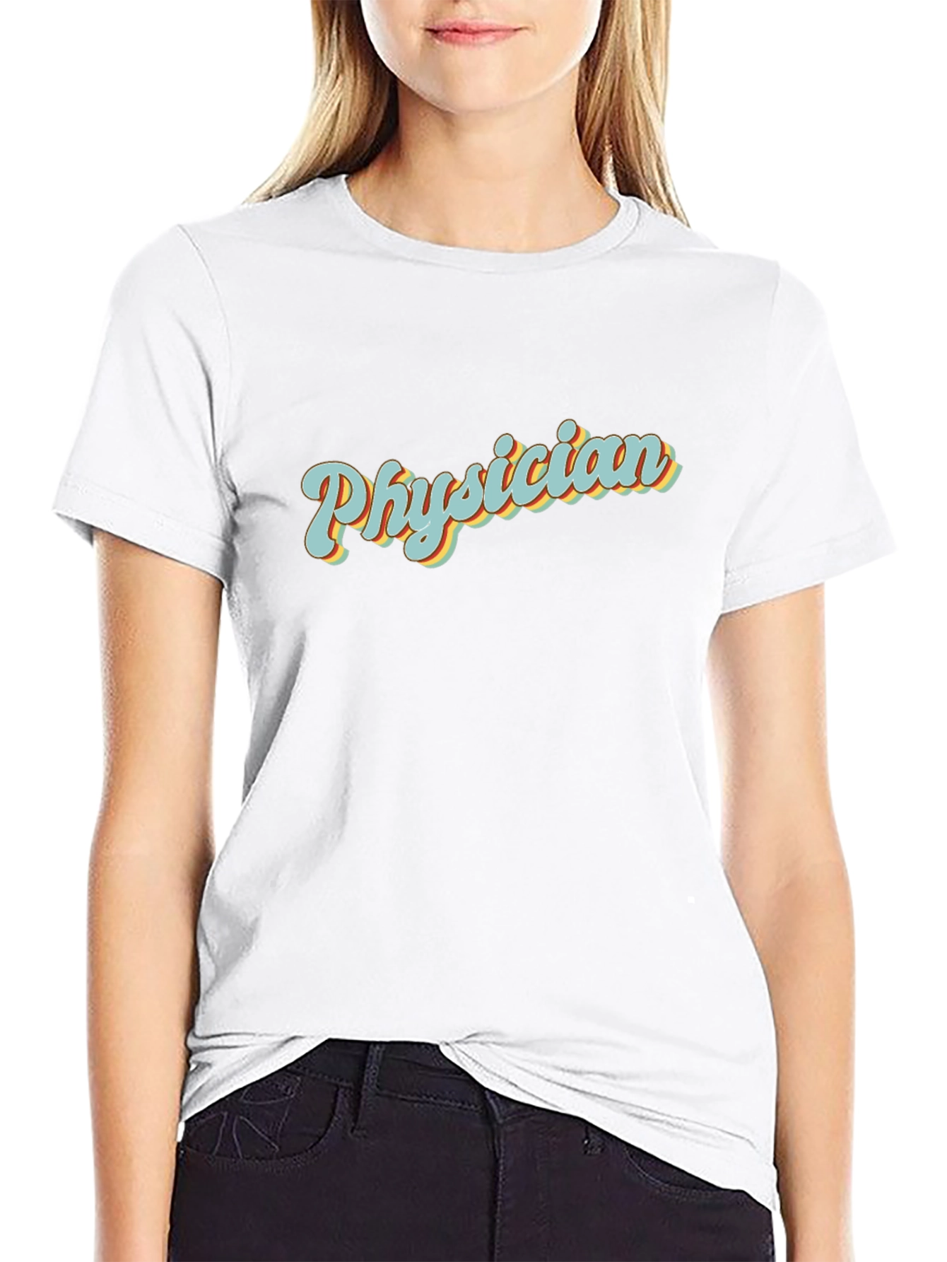 Retro Physician T-Shirt - Black Crew Neck Tee