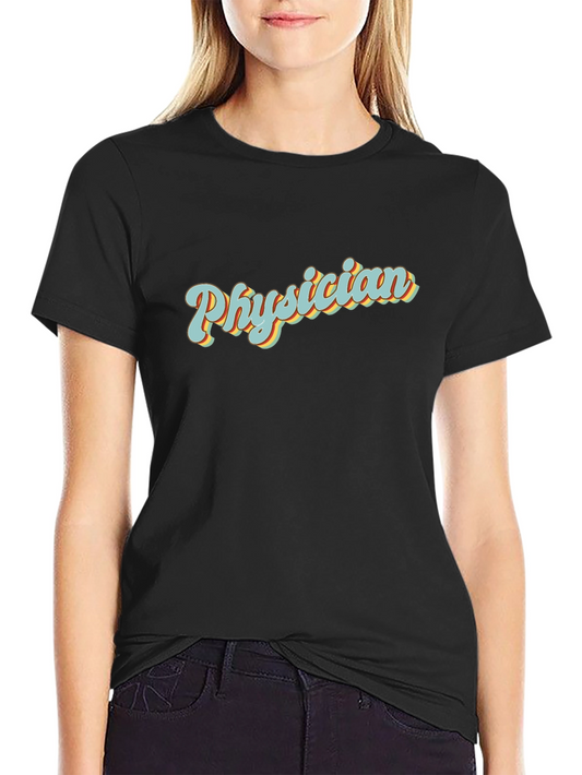 Retro Physician T-Shirt - Black Crew Neck Tee