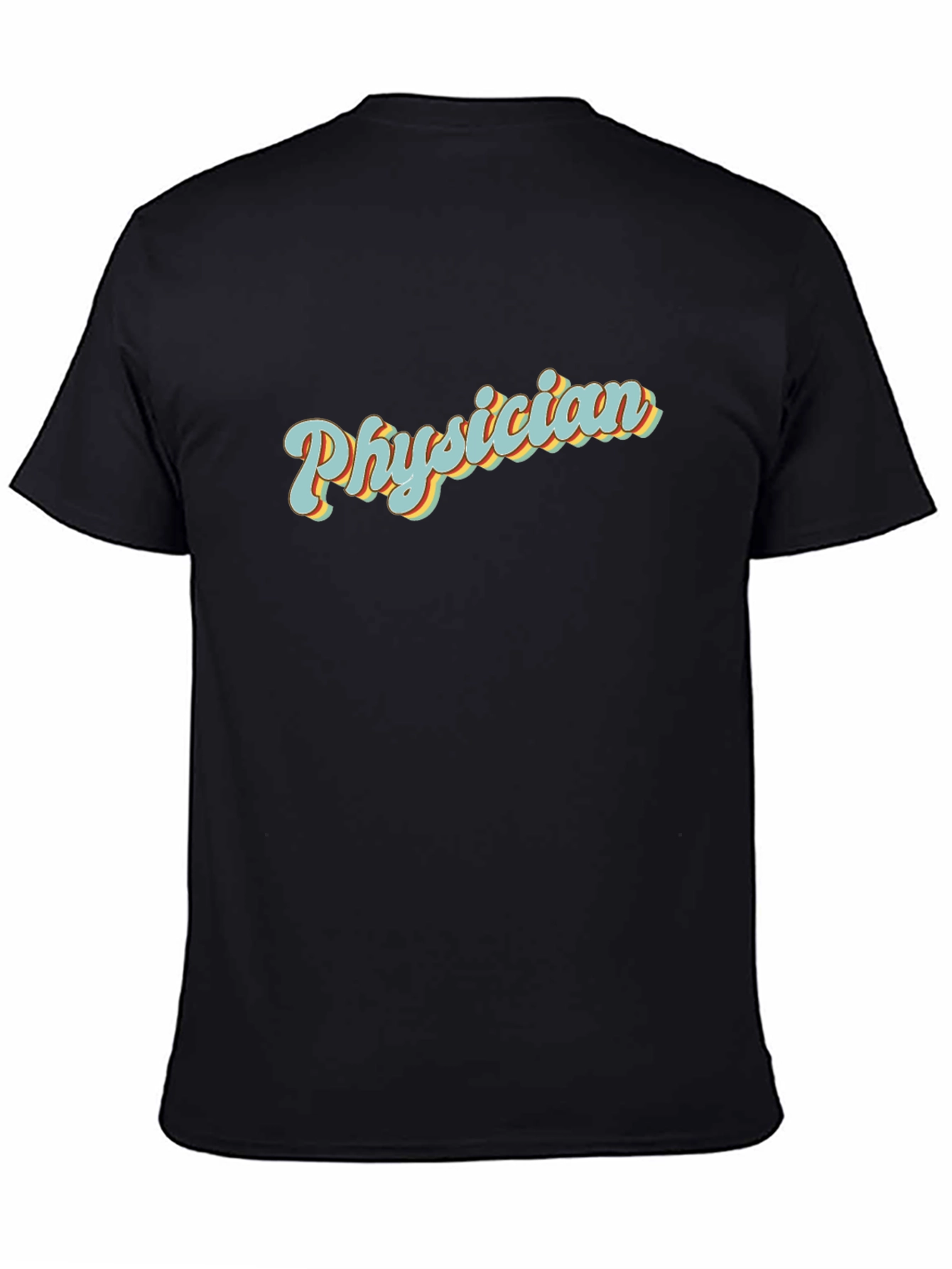 Retro Physician T-Shirt - Black Crew Neck Tee