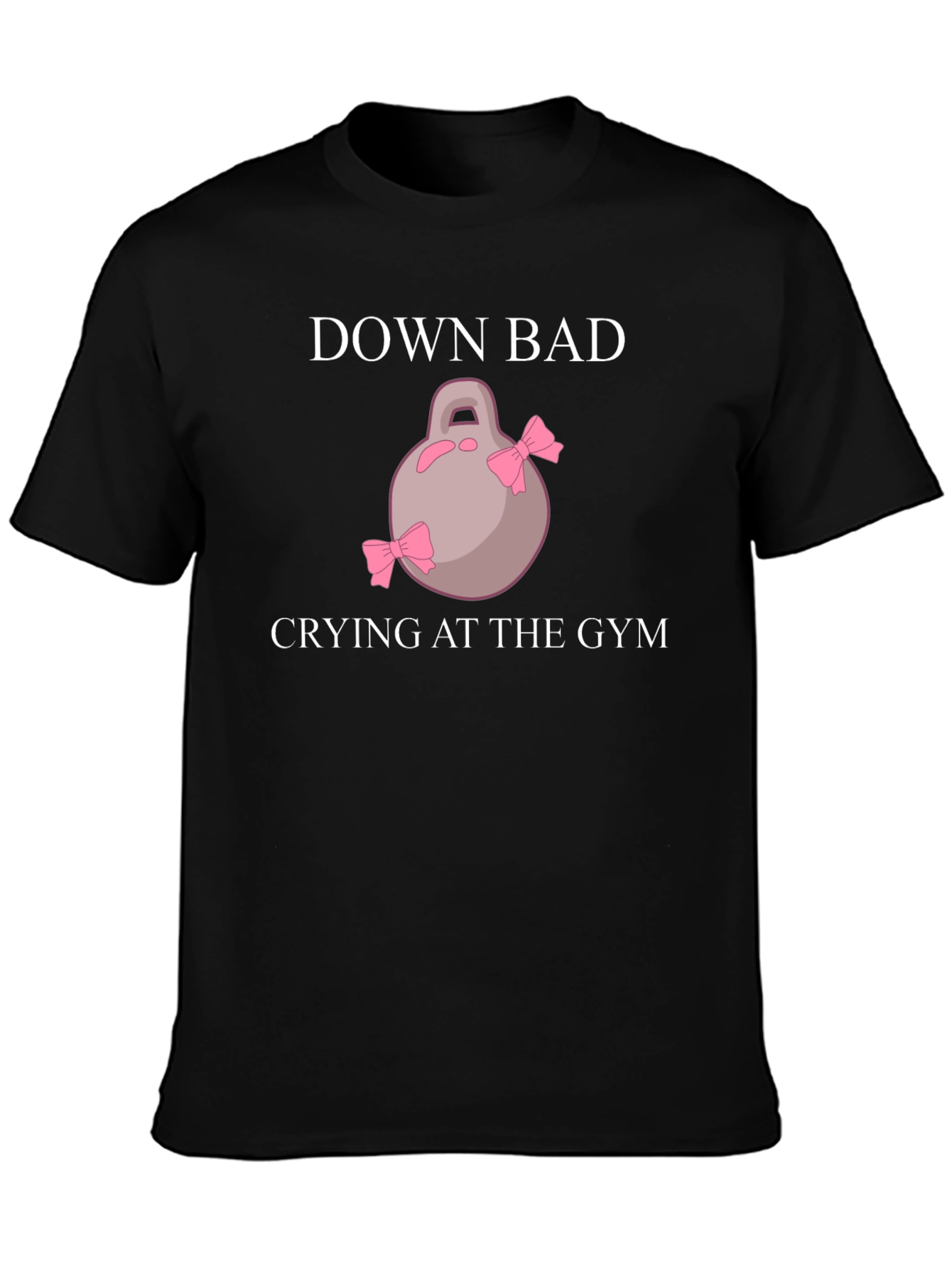 Down Bad Crying at the Gym Black T-Shirt