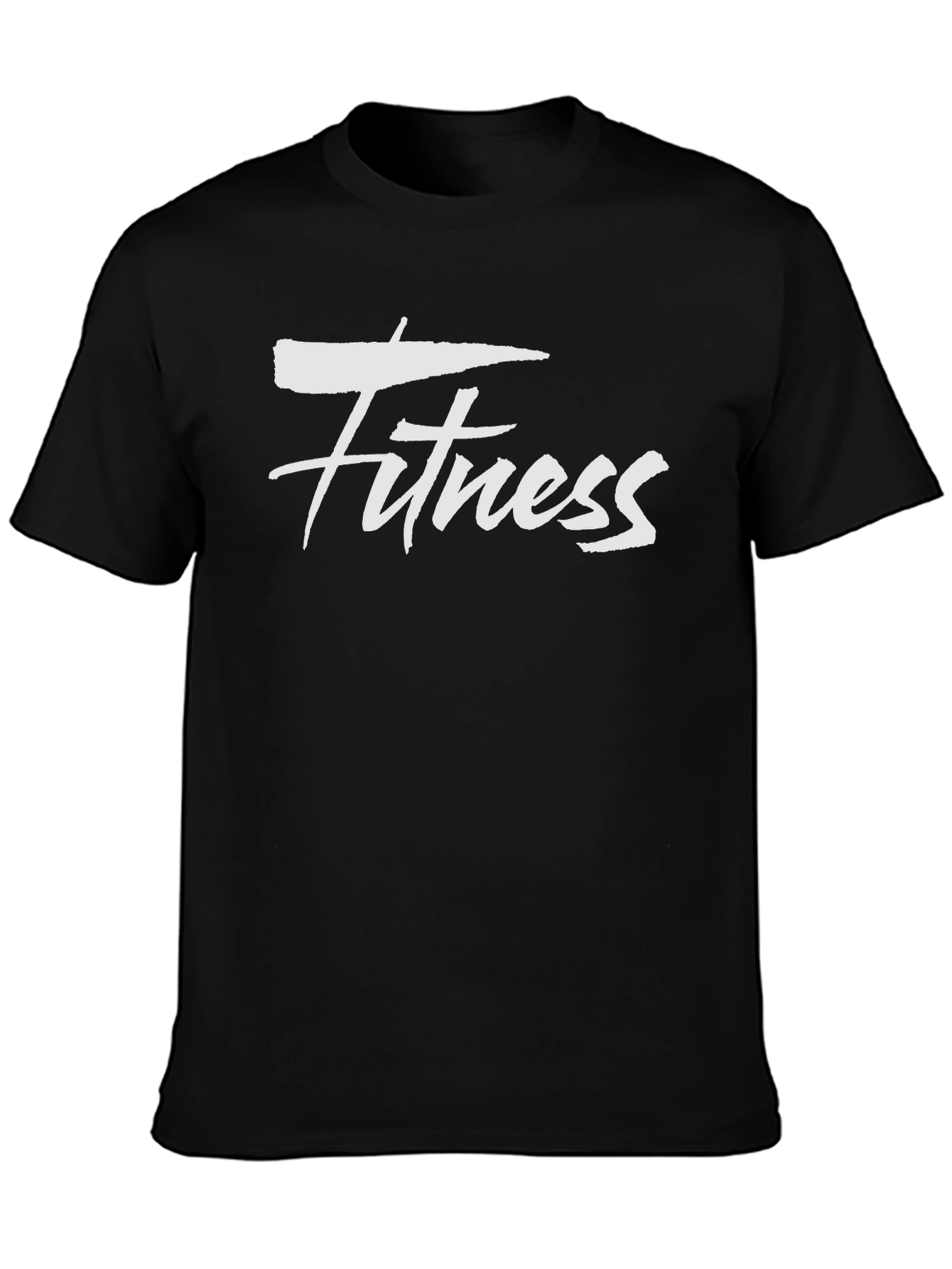 Mens Black Fitness Graphic Tee