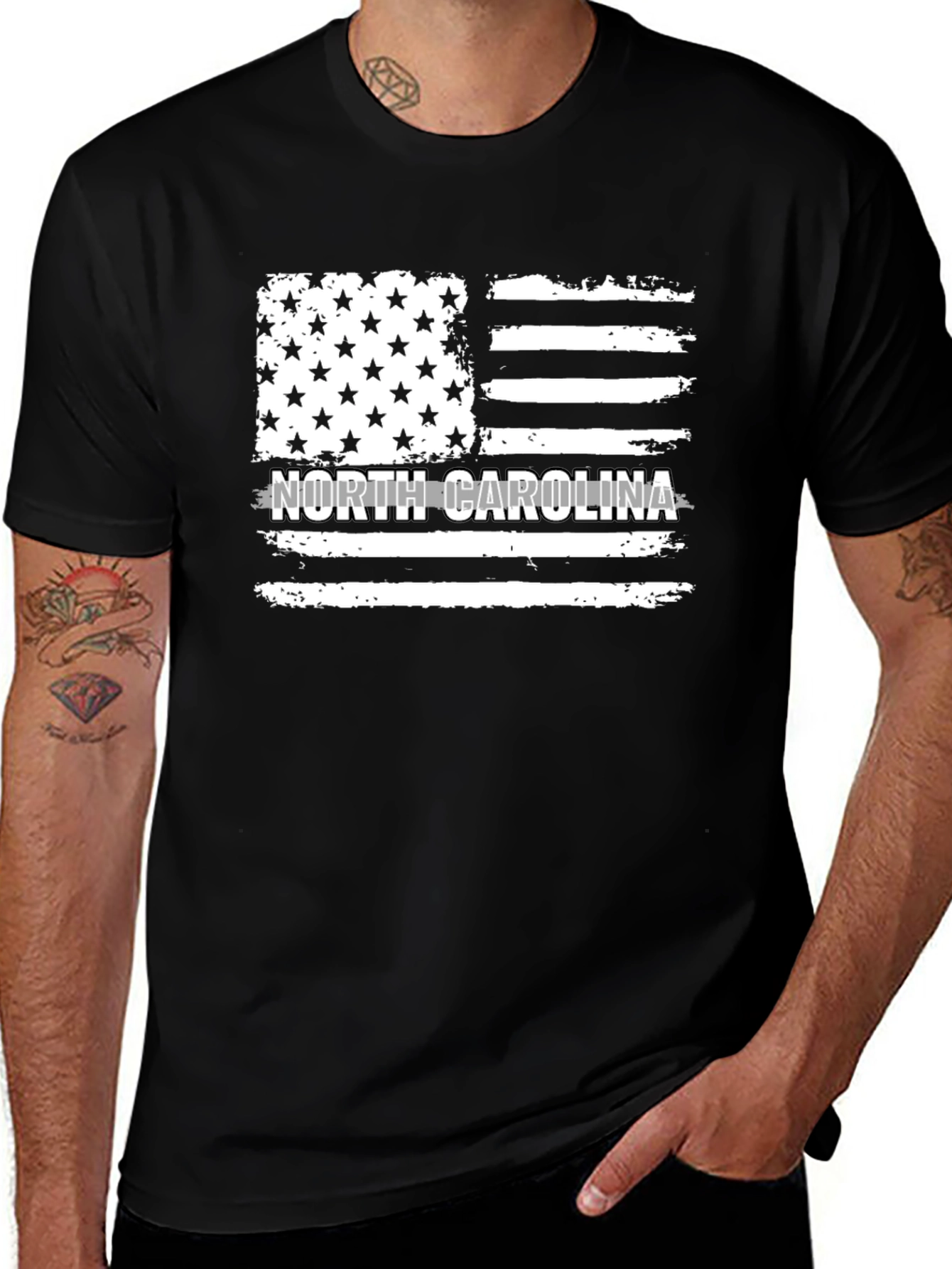North Carolina Flag Graphic T-Shirt