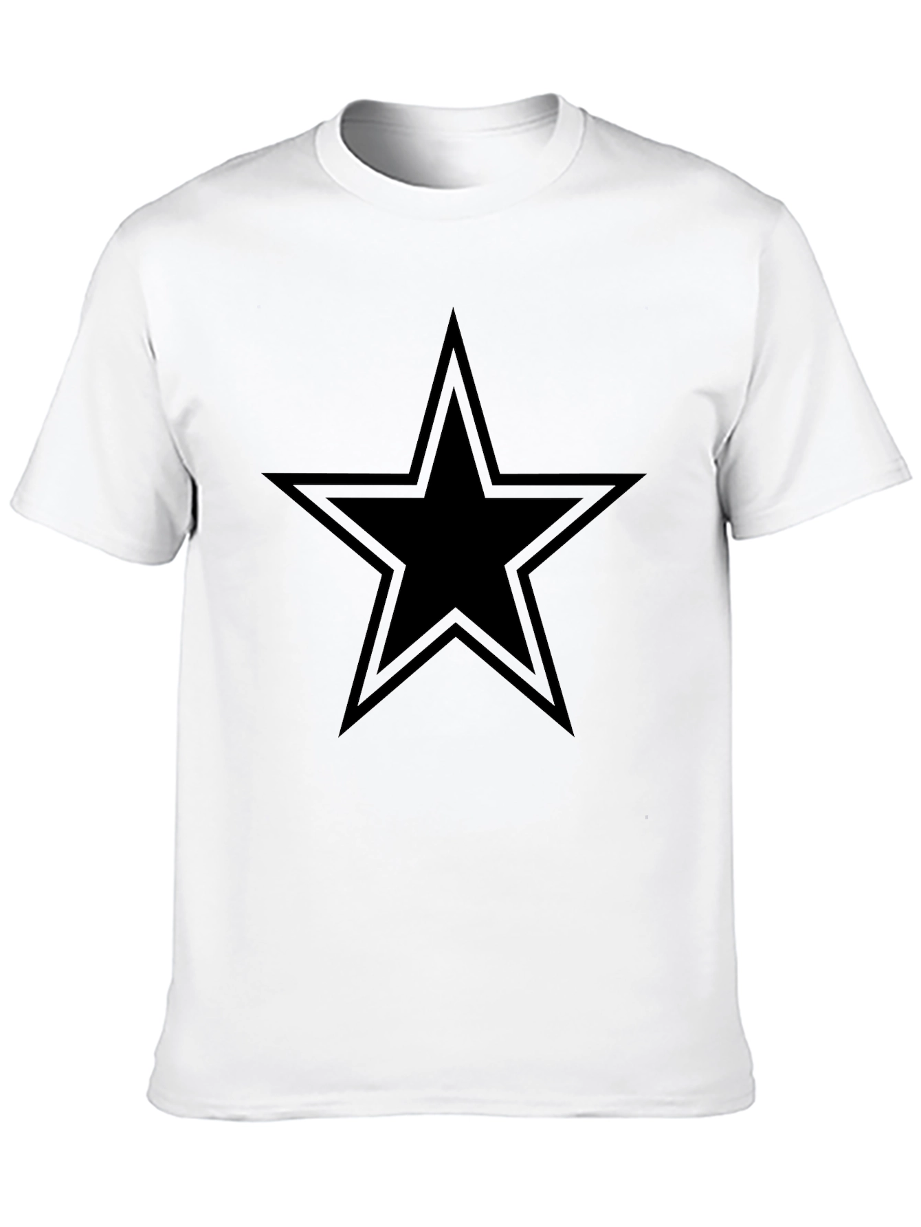 Black Star Graphic Tee - Casual Cotton Shirt