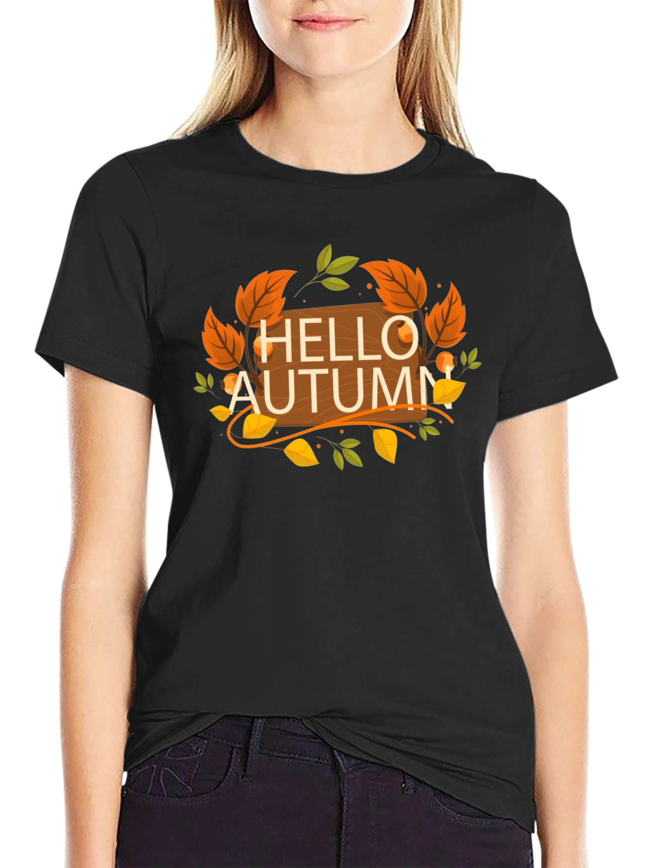Hello Autumn T-Shirt - Fall Season Graphic Tee