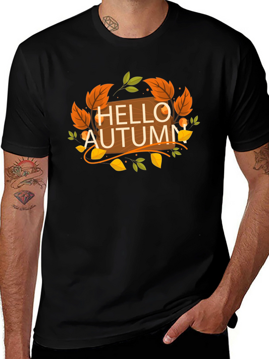 Hello Autumn T-Shirt - Fall Season Graphic Tee