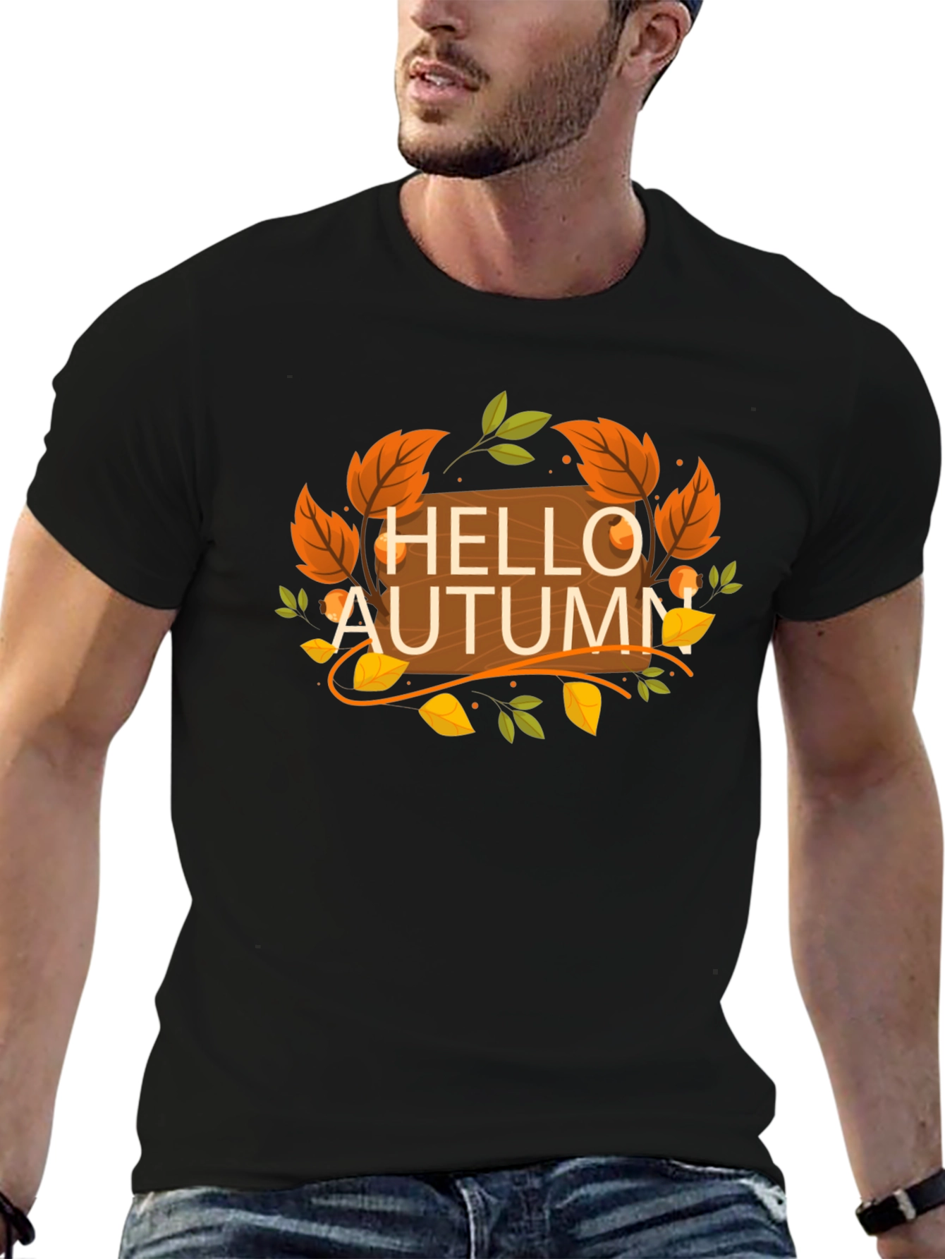 Hello Autumn T-Shirt - Fall Season Graphic Tee