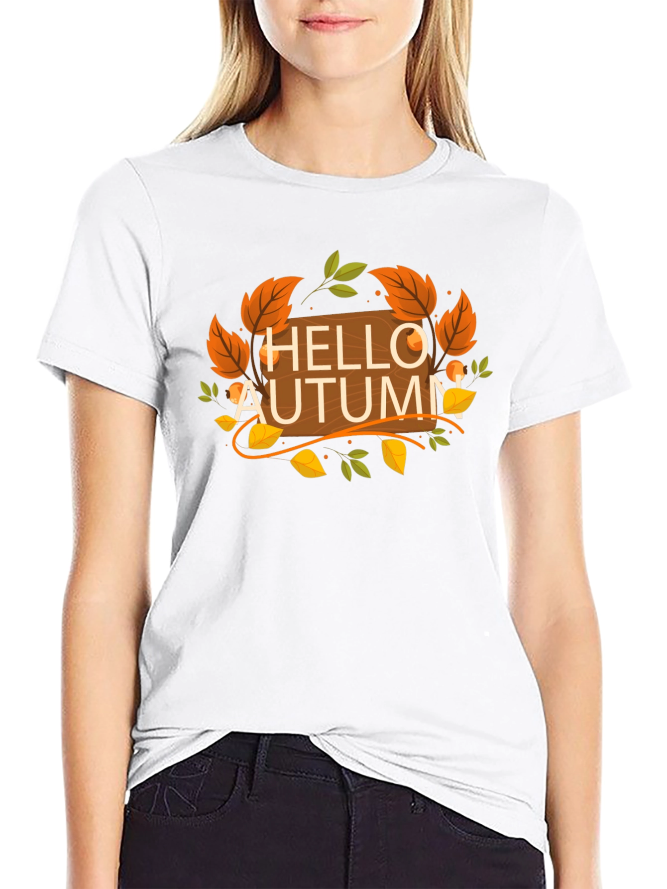 Hello Autumn T-Shirt - Fall Season Graphic Tee