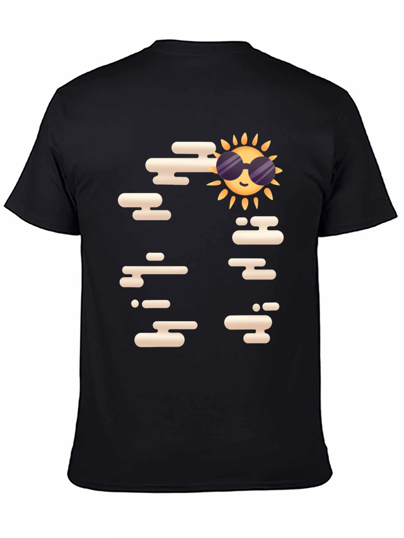 Cool Sun Graphic Tee - Black Casual T-Shirt