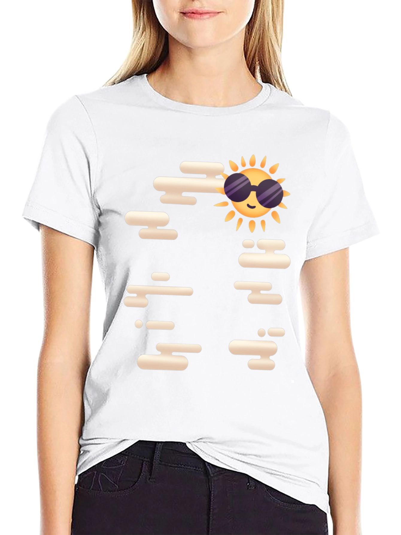 Cool Sun Graphic Tee - Black Casual T-Shirt