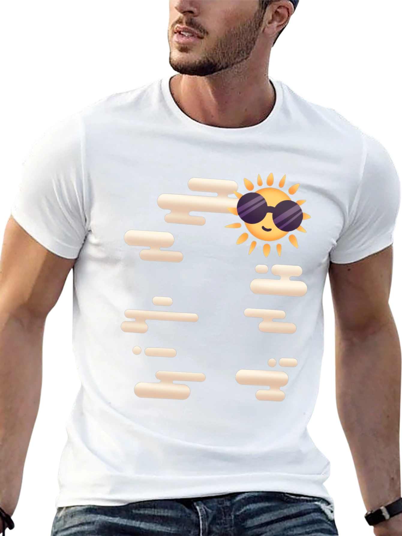 Cool Sun Graphic Tee - Black Casual T-Shirt