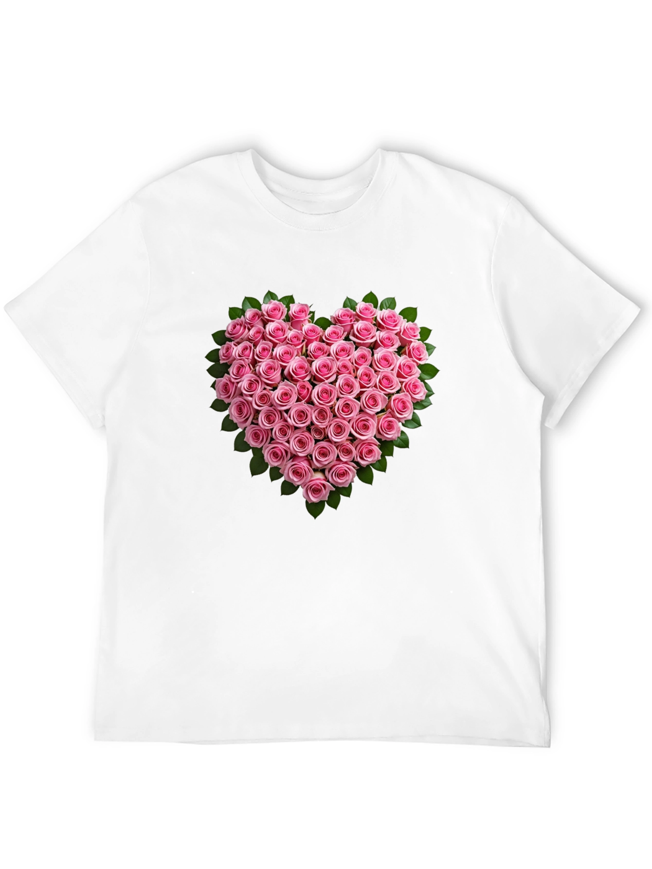 Heart Roses Black T-Shirt