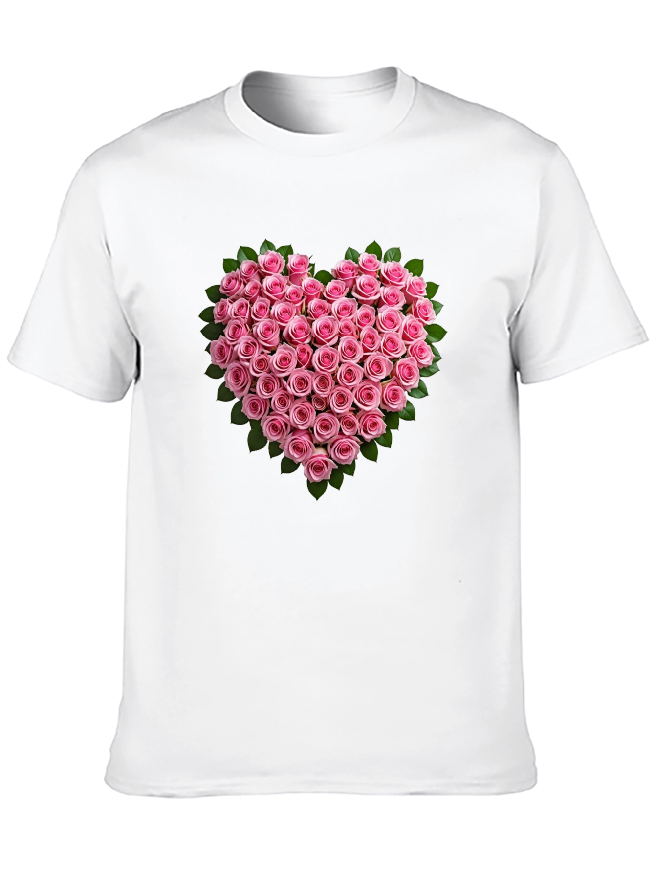 Heart Roses Black T-Shirt