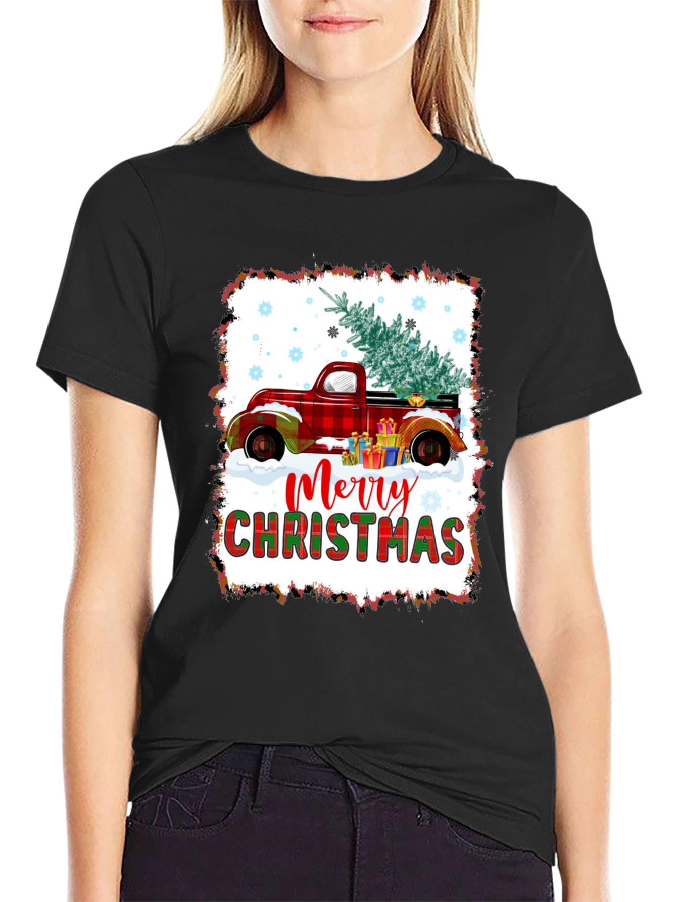 Merry Christmas Truck Graphic Tee