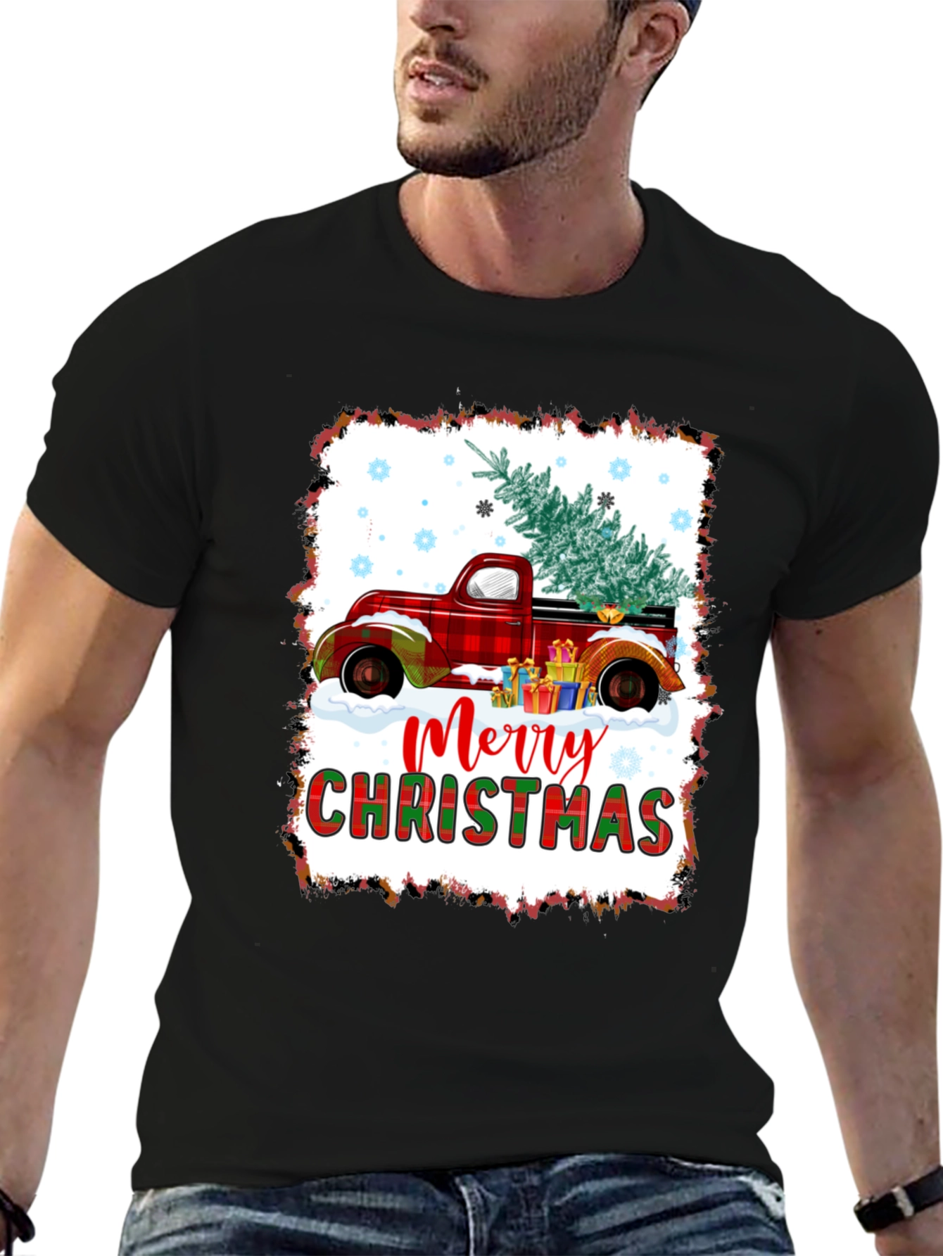 Merry Christmas Truck Graphic Tee