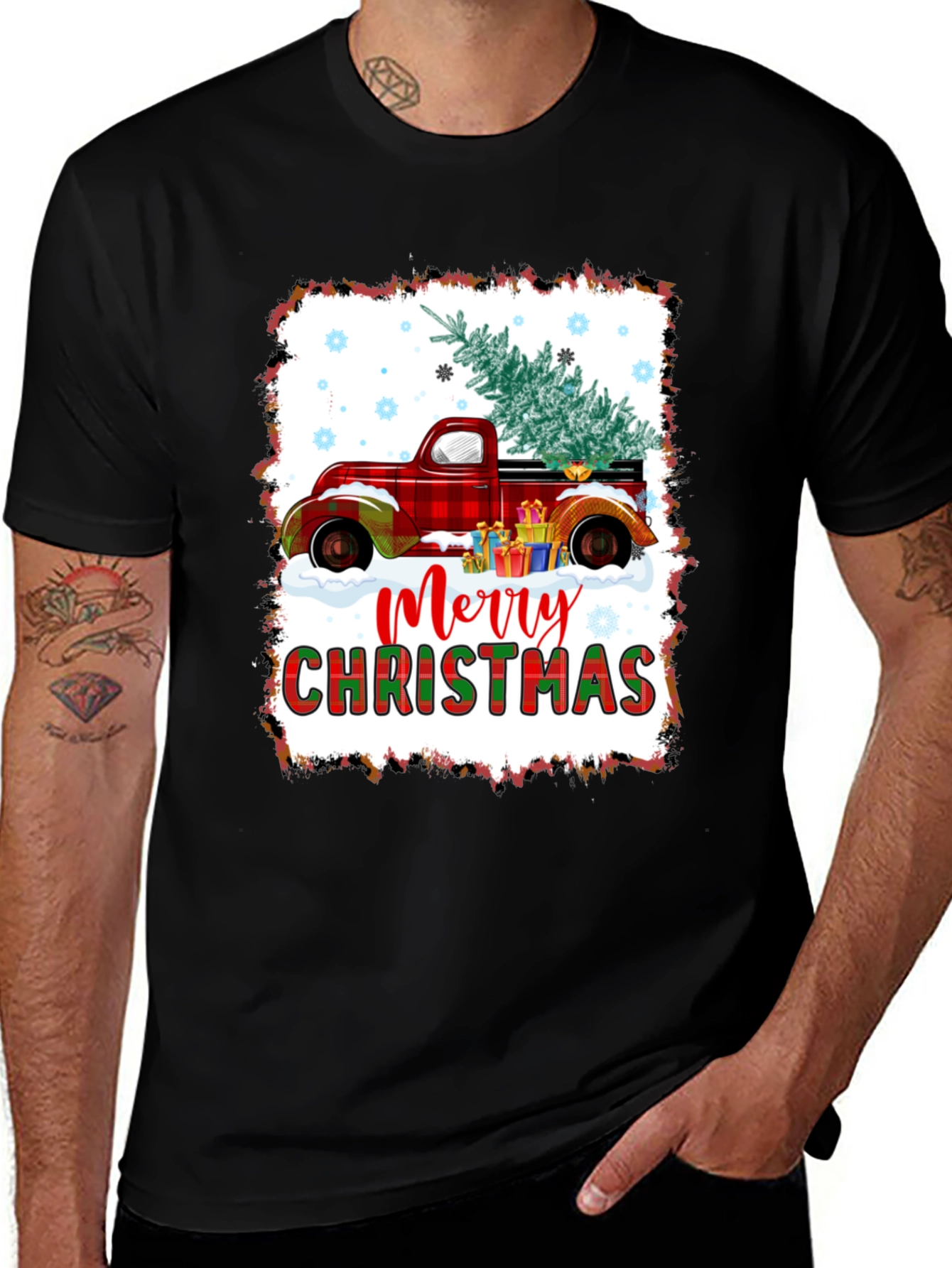 Merry Christmas Truck Graphic Tee