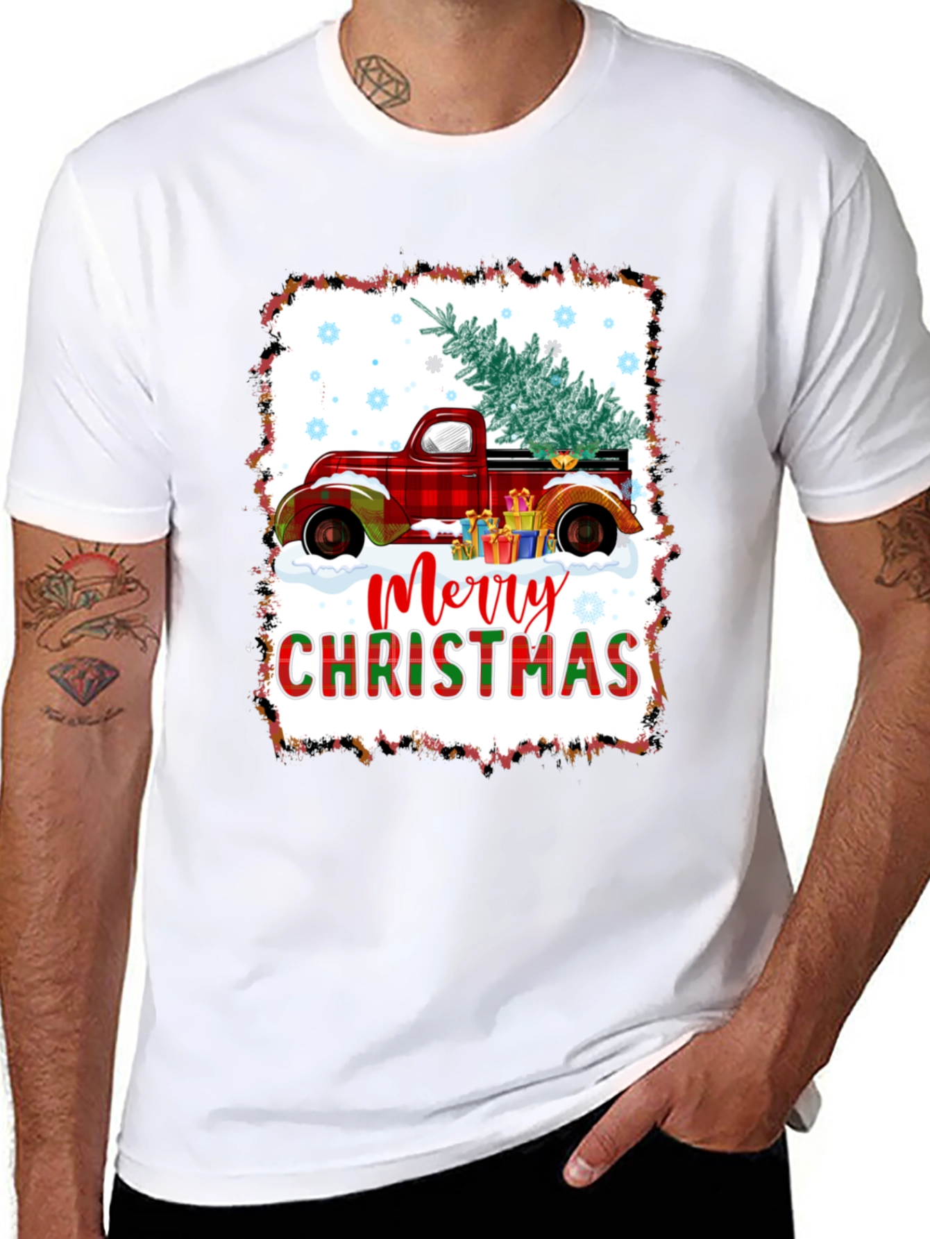 Merry Christmas Truck Graphic Tee