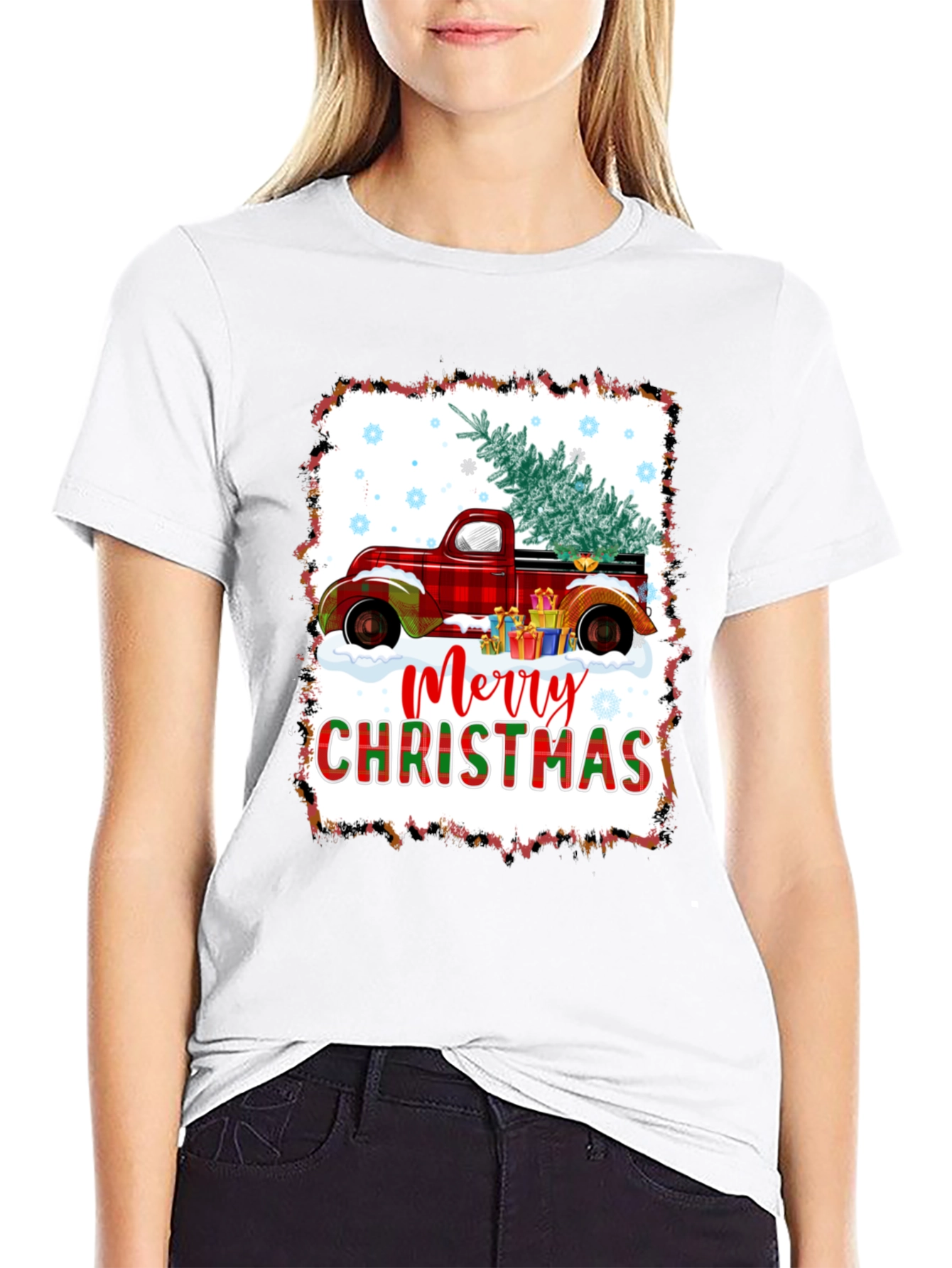 Merry Christmas Truck Graphic Tee