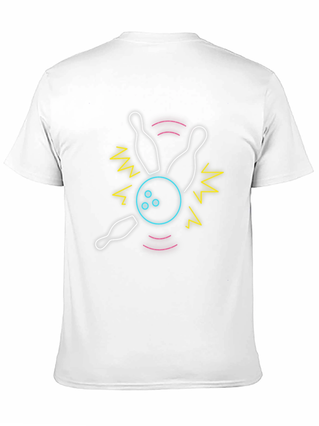 Neon Bowling Strike T-Shirt - Retro Style Tee