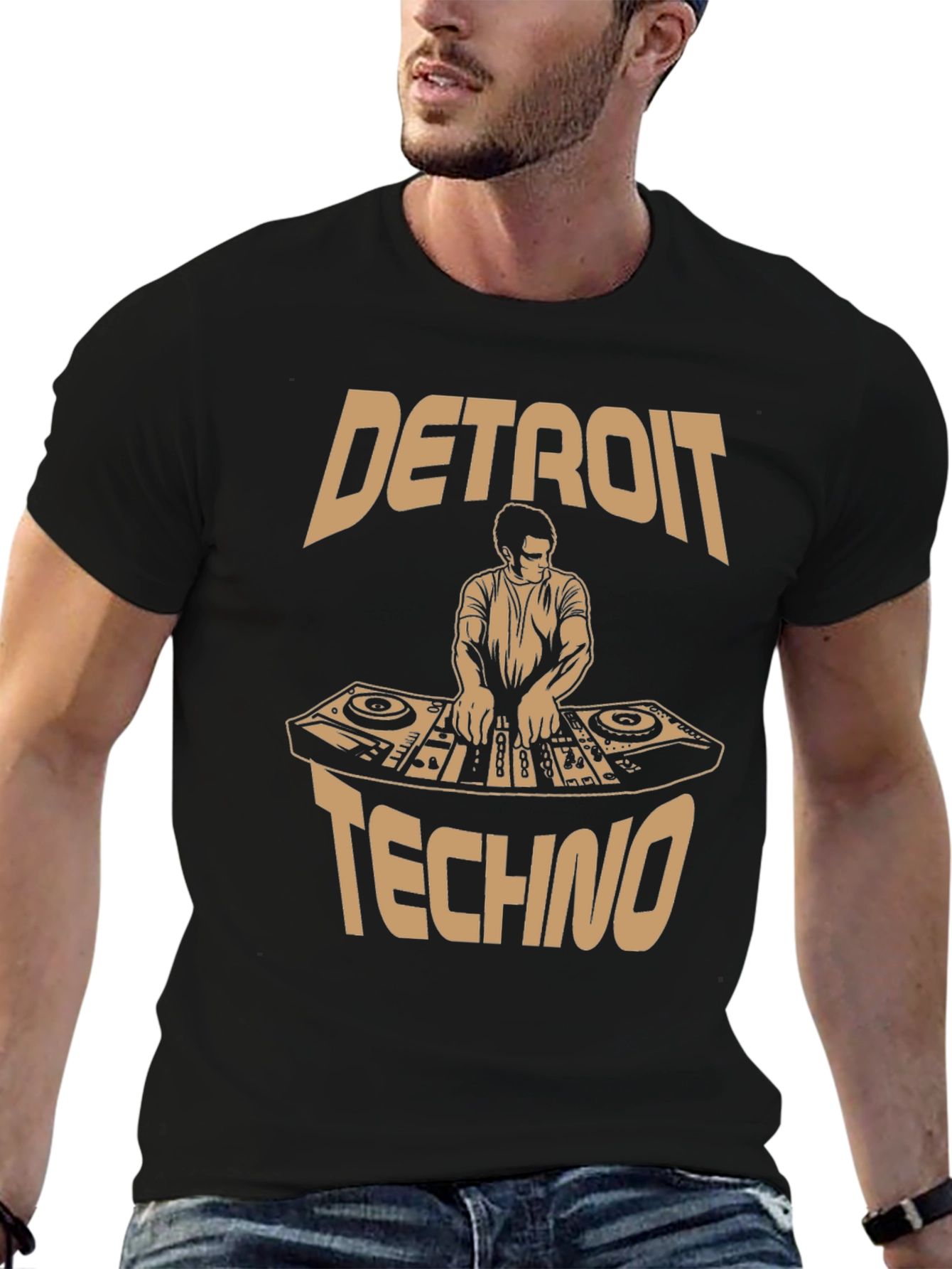 Detroit Techno DJ Graphic Tee - Music Lover Apparel