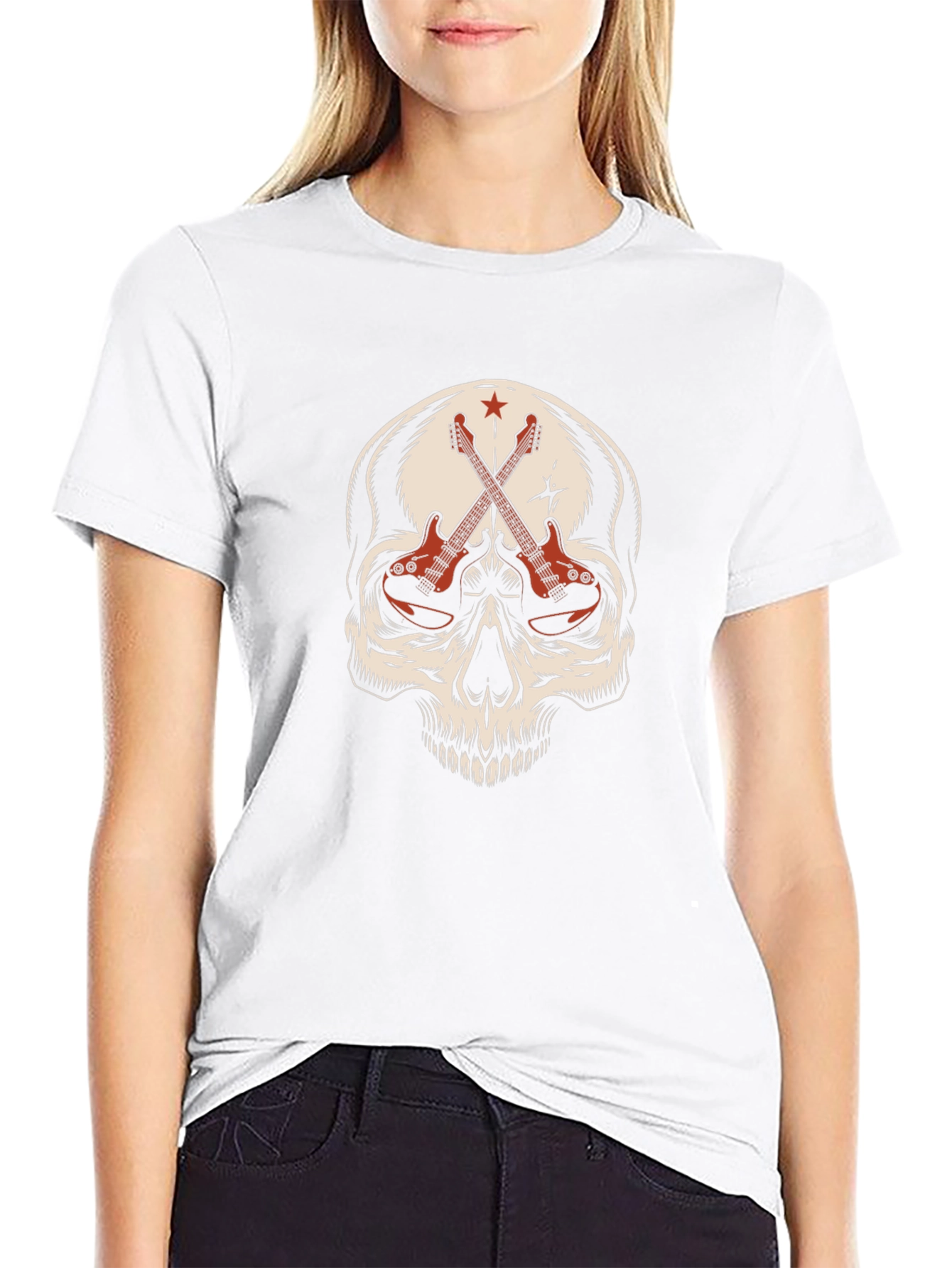 Skull & Guitars Graphic Tee