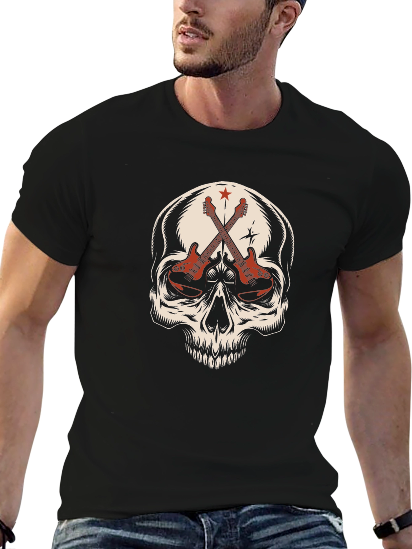 Skull & Guitars Graphic Tee