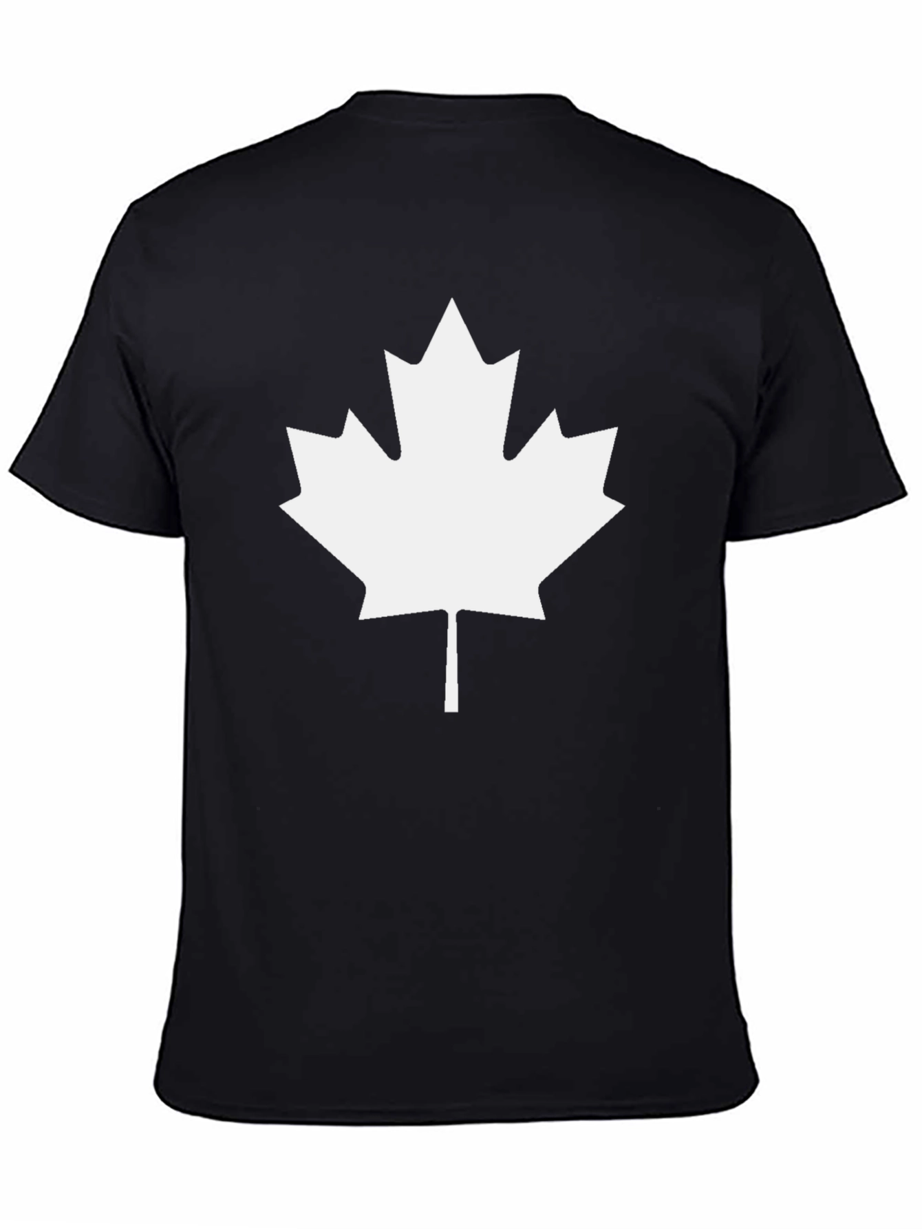 Maple Leaf Graphic Tee - Black Cotton