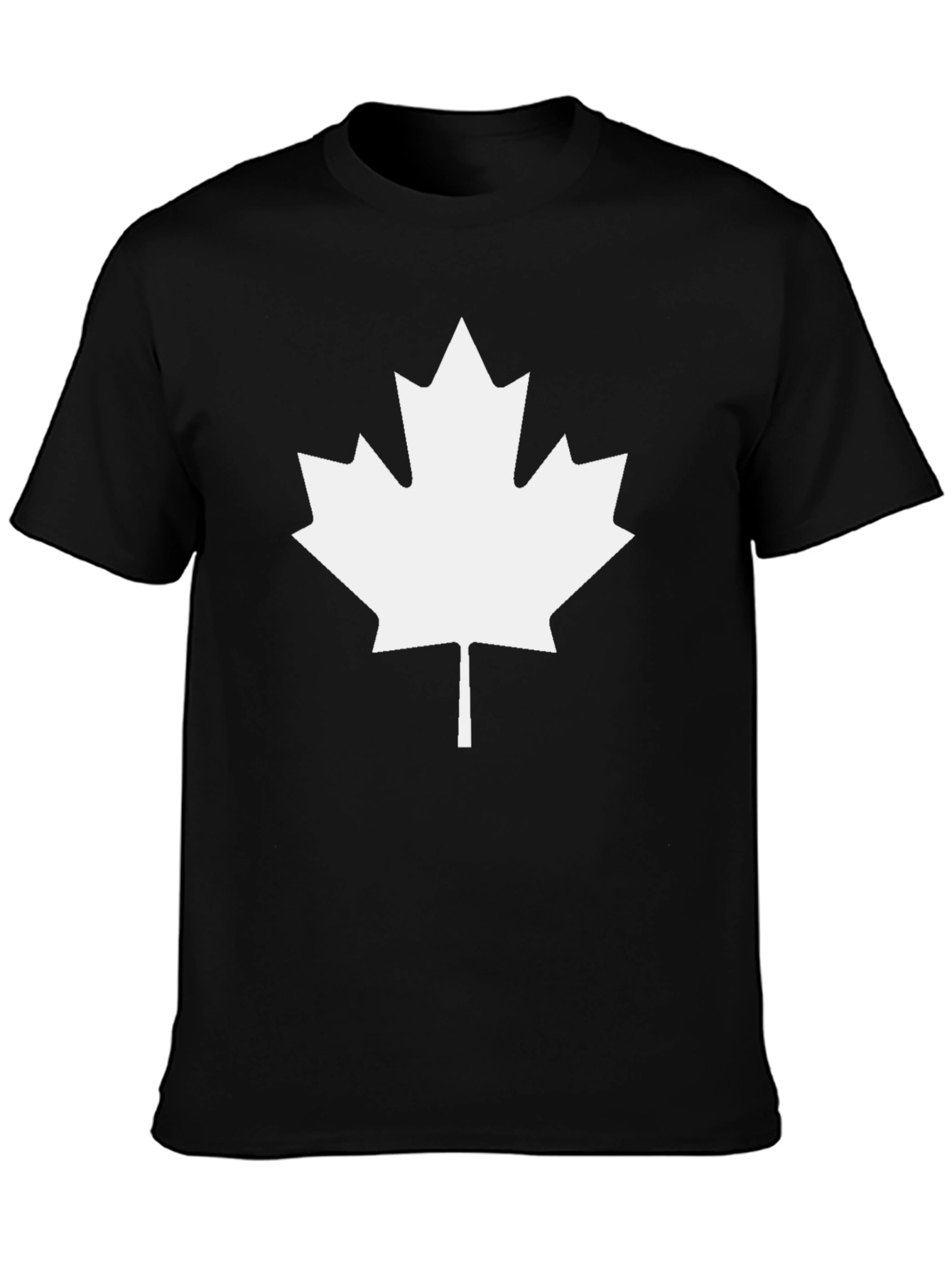 Maple Leaf Graphic Tee - Black Cotton