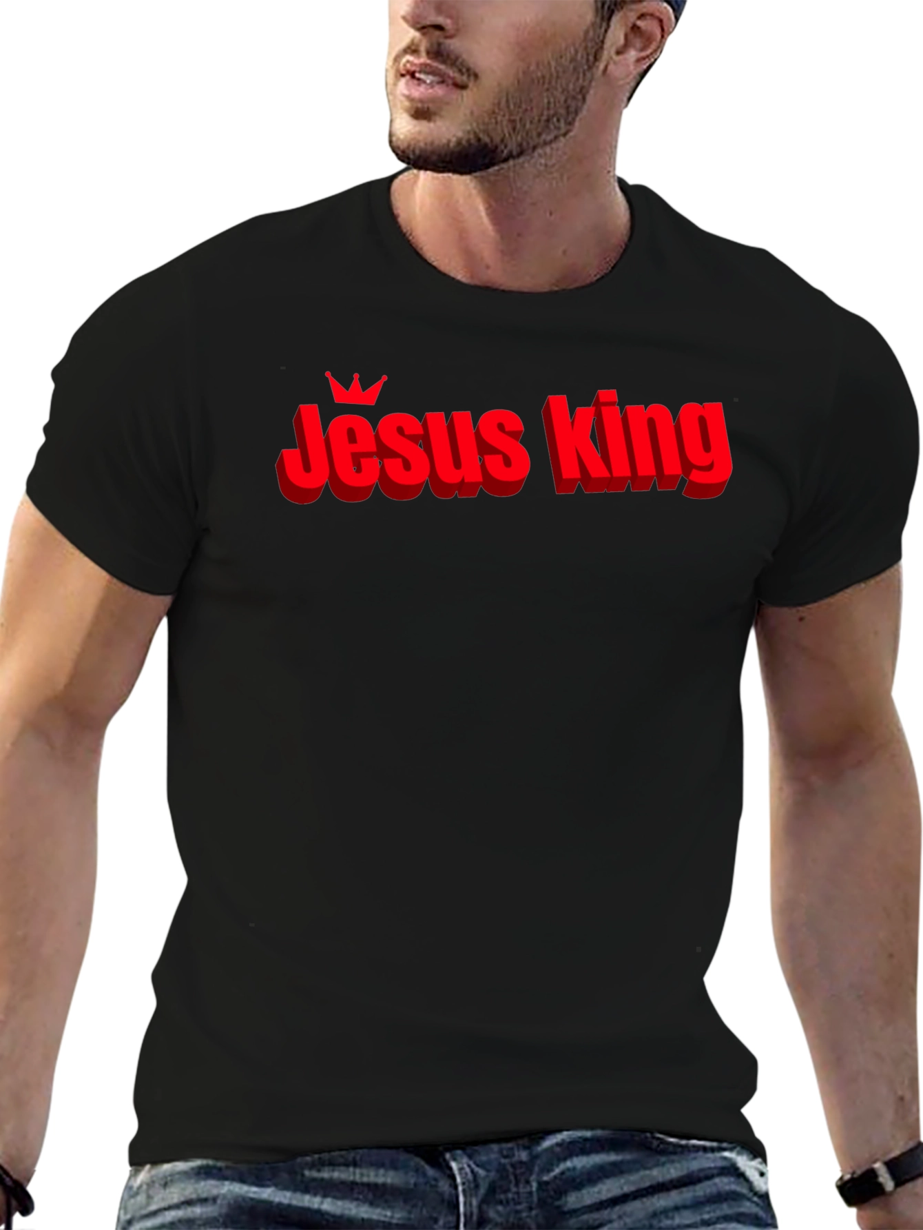 Jesus King Graphic T-Shirt - Christian Apparel