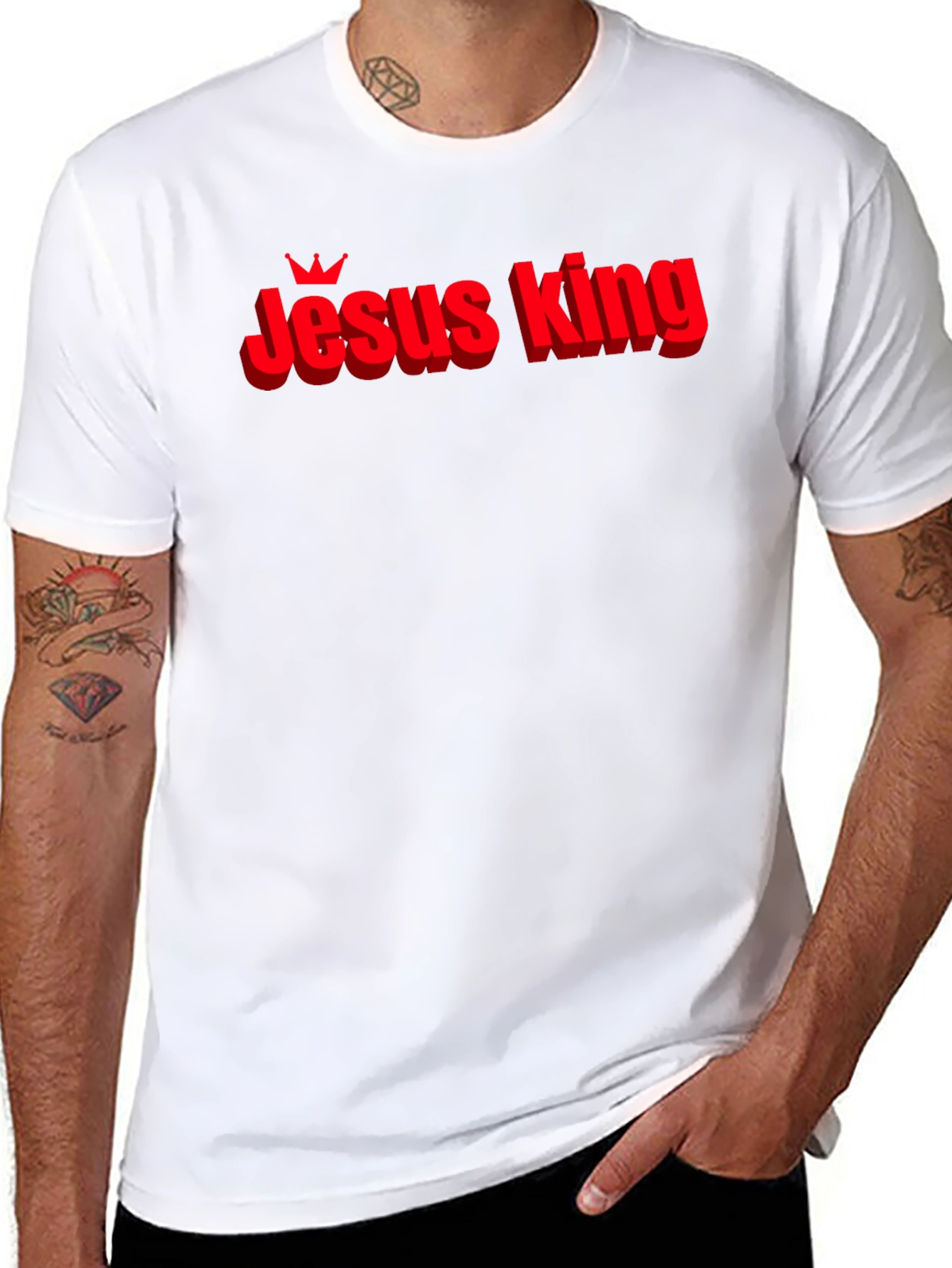 Jesus King Graphic T-Shirt - Christian Apparel