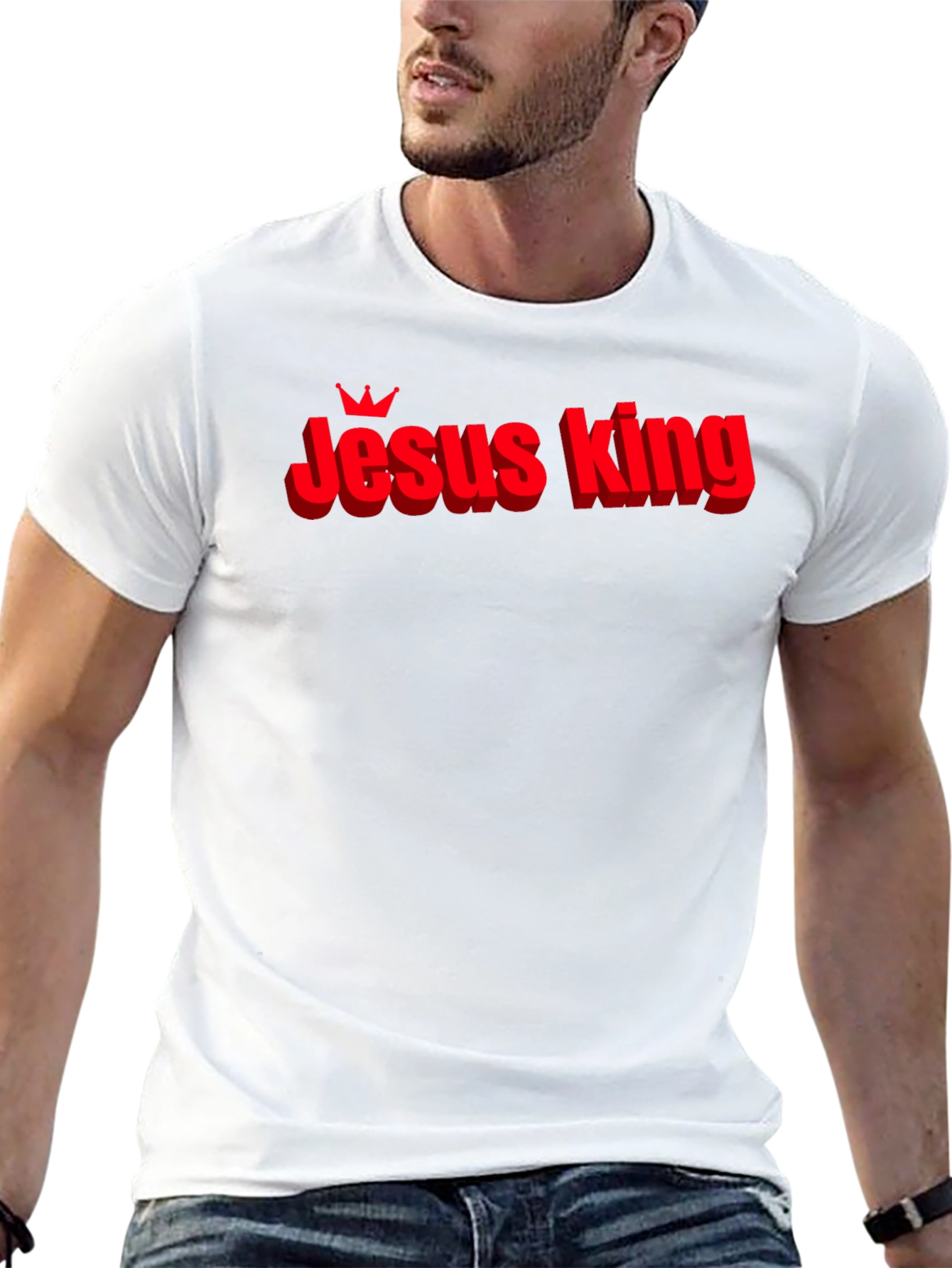 Jesus King Graphic T-Shirt - Christian Apparel