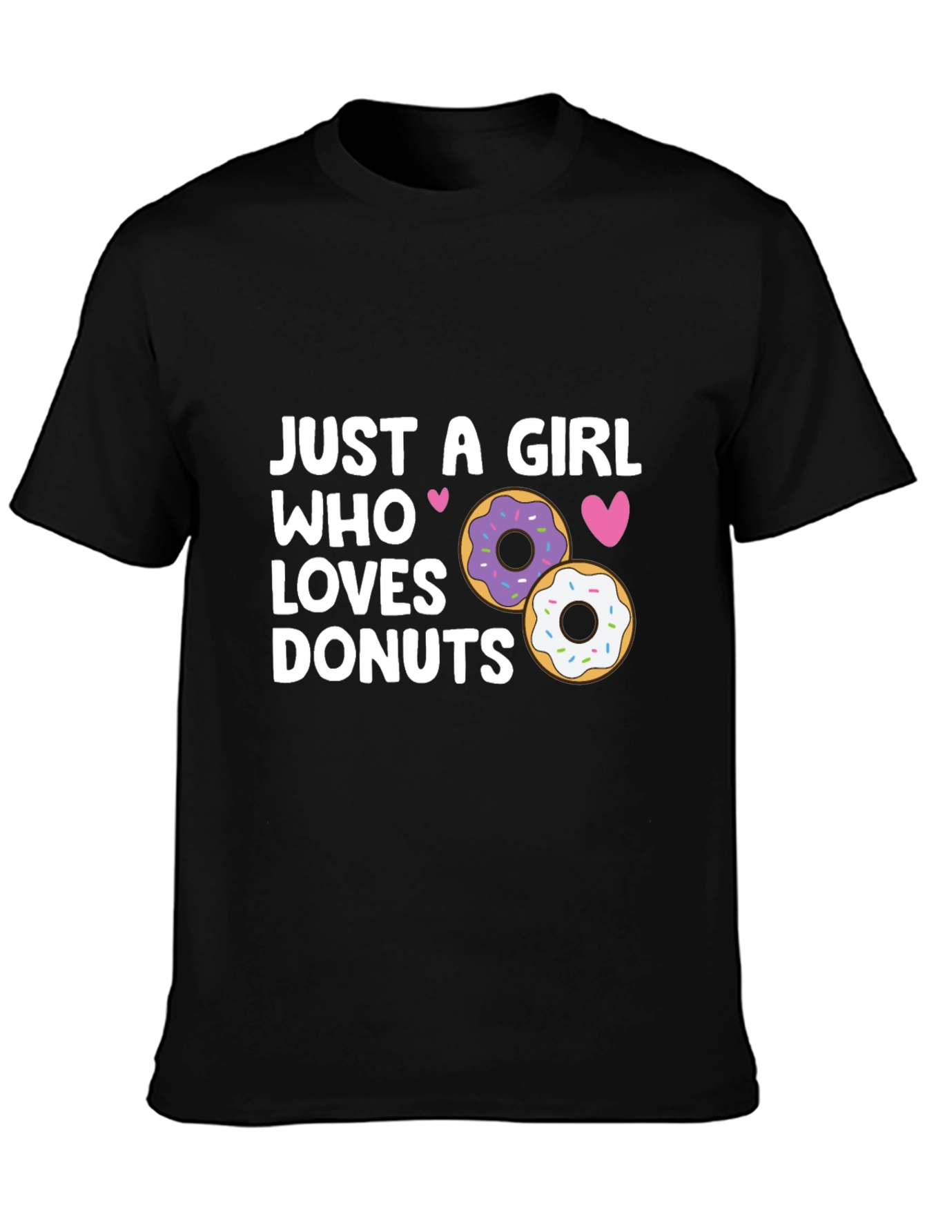 Girl Loves Donuts Graphic Tee - Casual Style
