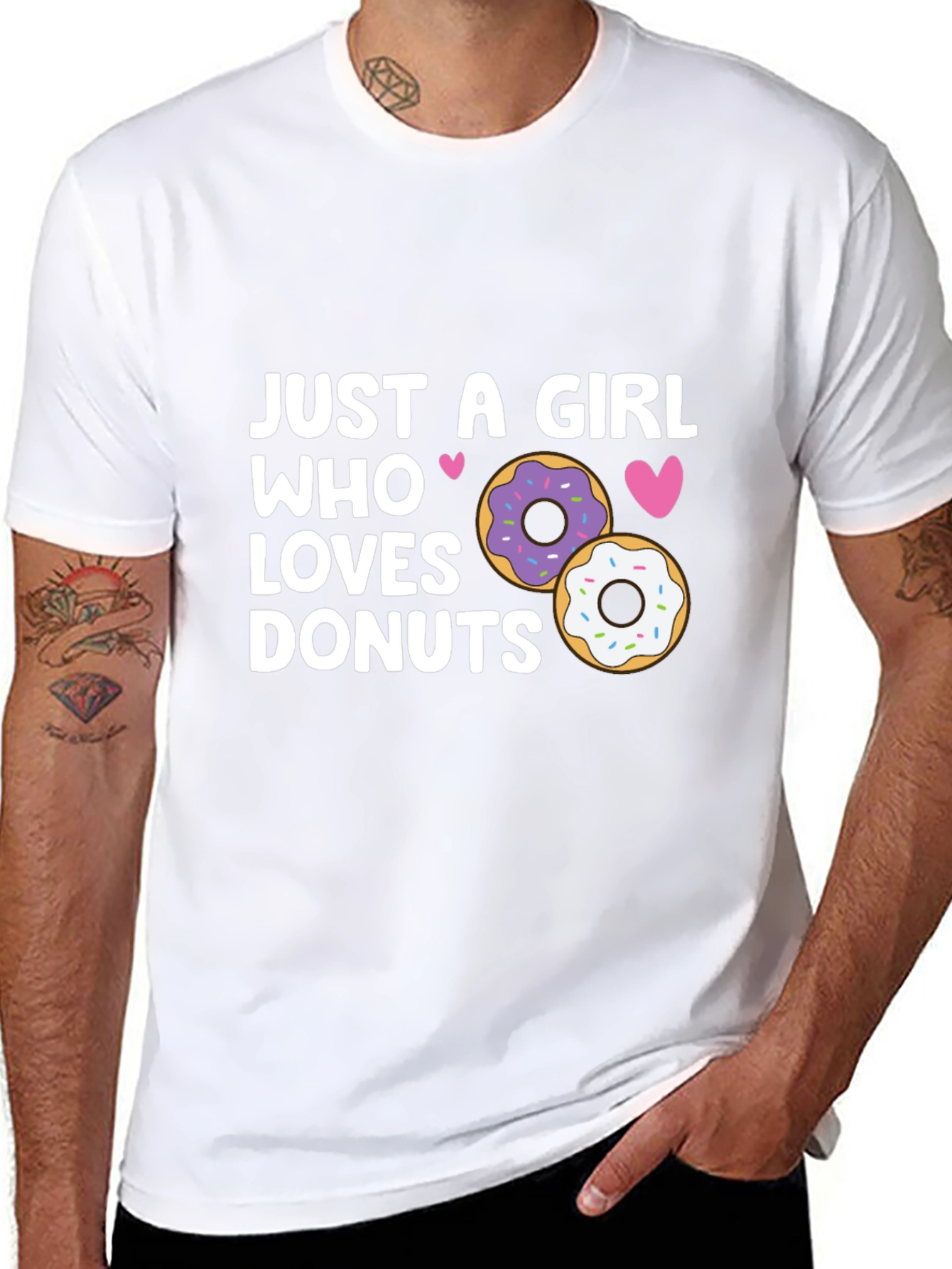Girl Loves Donuts Graphic Tee - Casual Style
