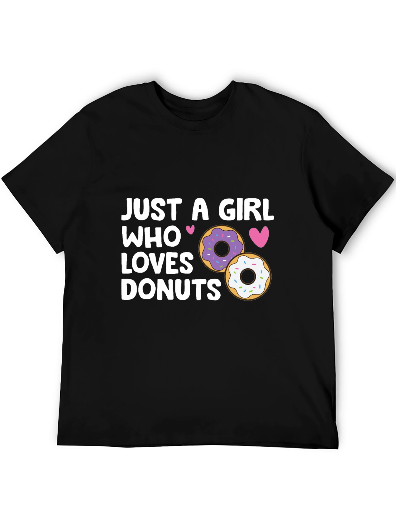 Girl Loves Donuts Graphic Tee - Casual Style