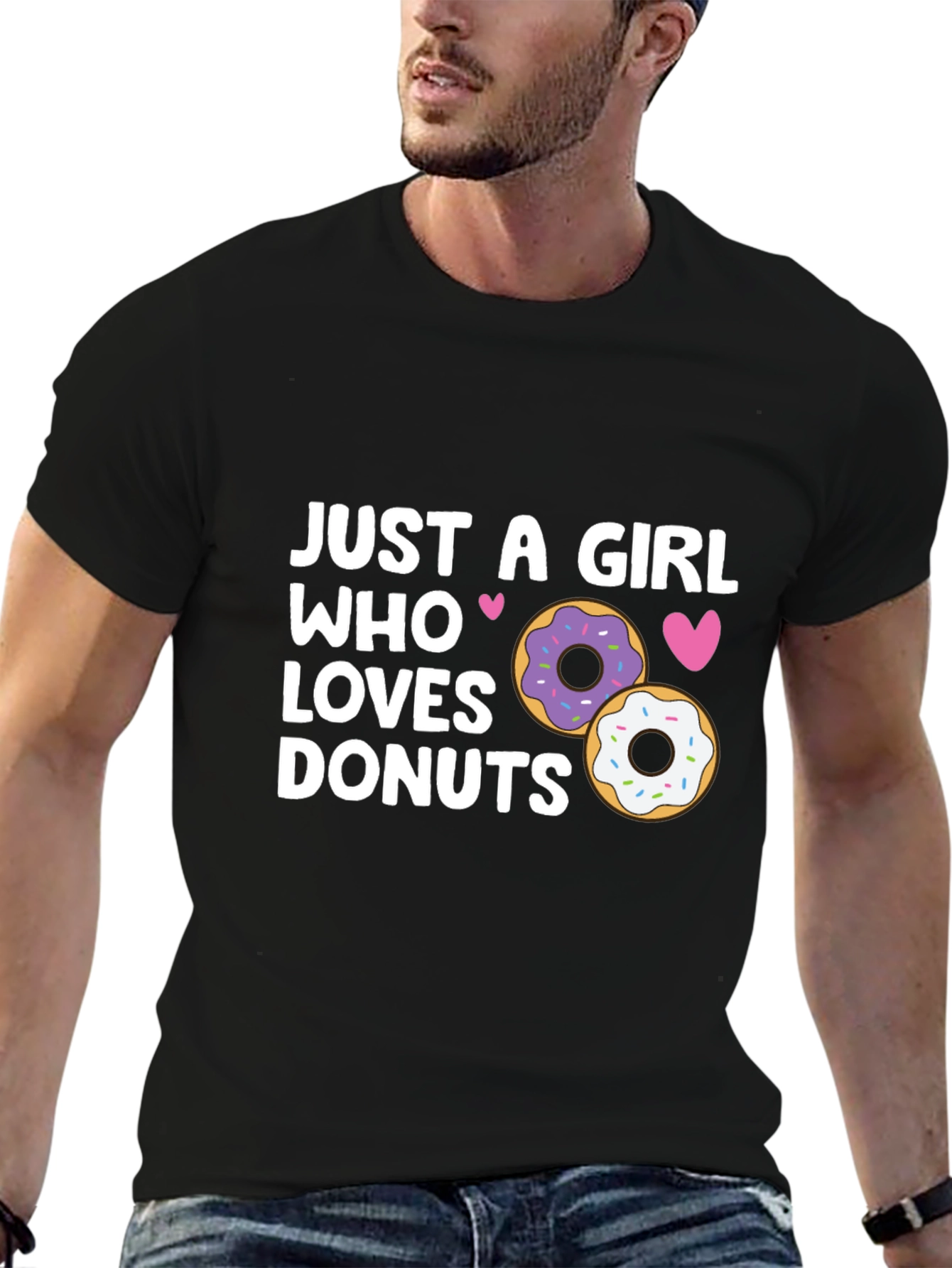 Girl Loves Donuts Graphic Tee - Casual Style