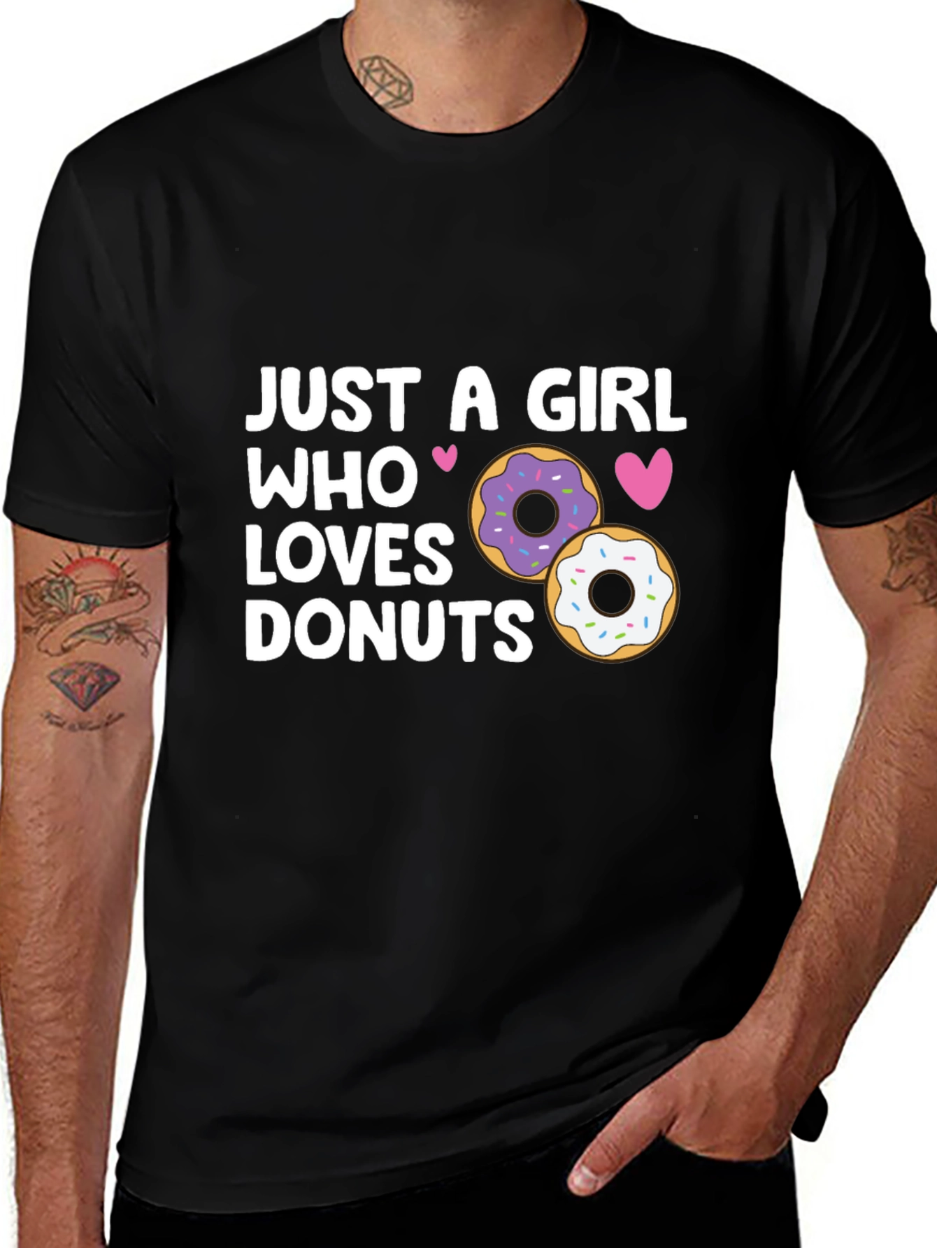 Girl Loves Donuts Graphic Tee - Casual Style