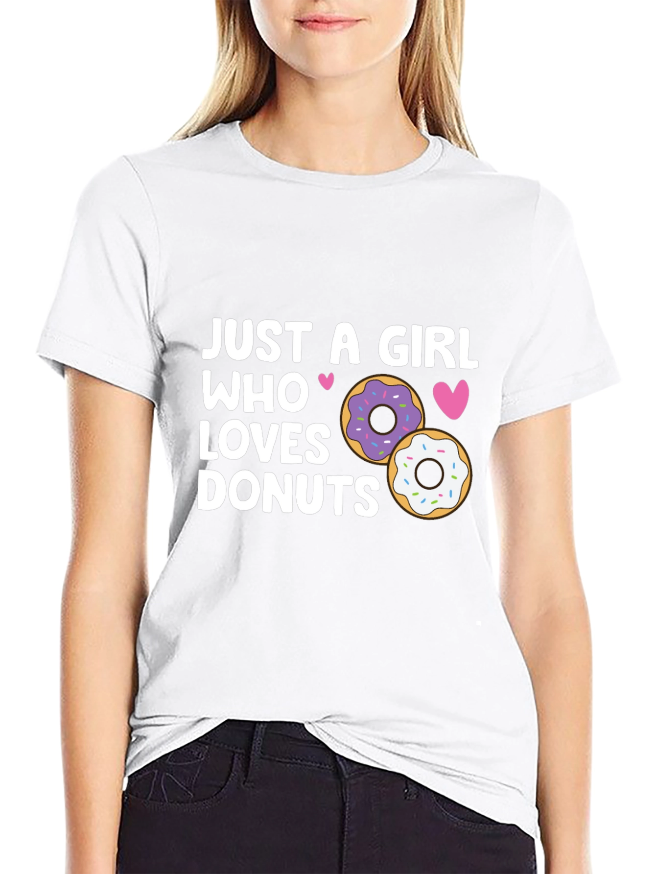 Girl Loves Donuts Graphic Tee - Casual Style