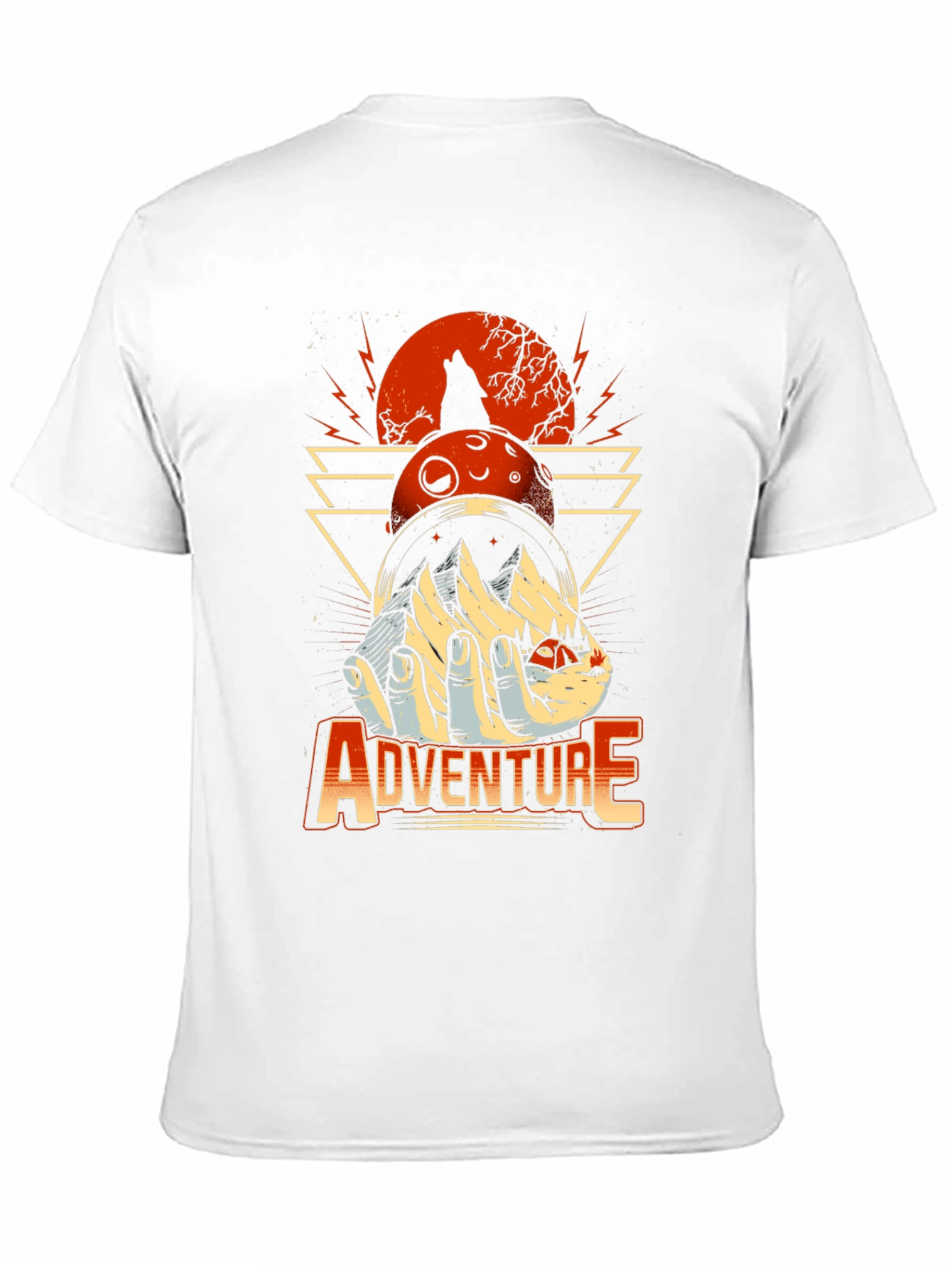 Adventure Graphic Print T-Shirt - Wolf Moon Design