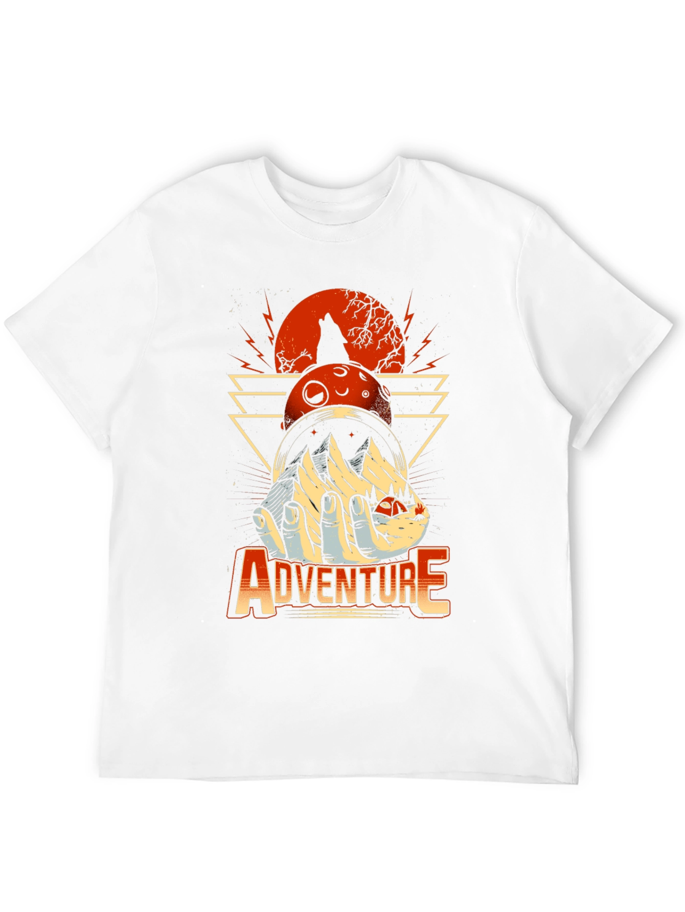 Adventure Graphic Print T-Shirt - Wolf Moon Design