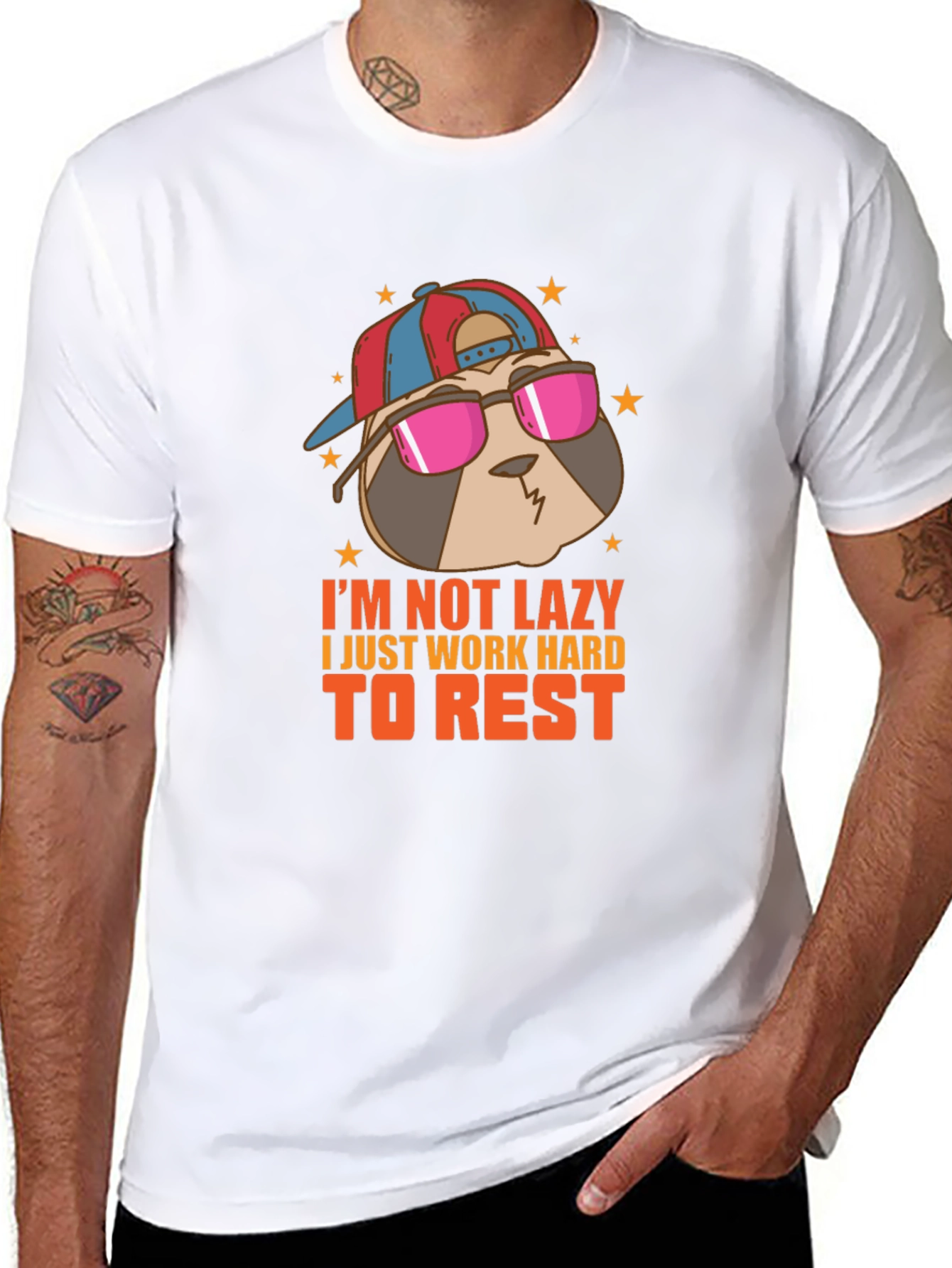 Cool Sloth T-Shirt - Im Not Lazy Design
