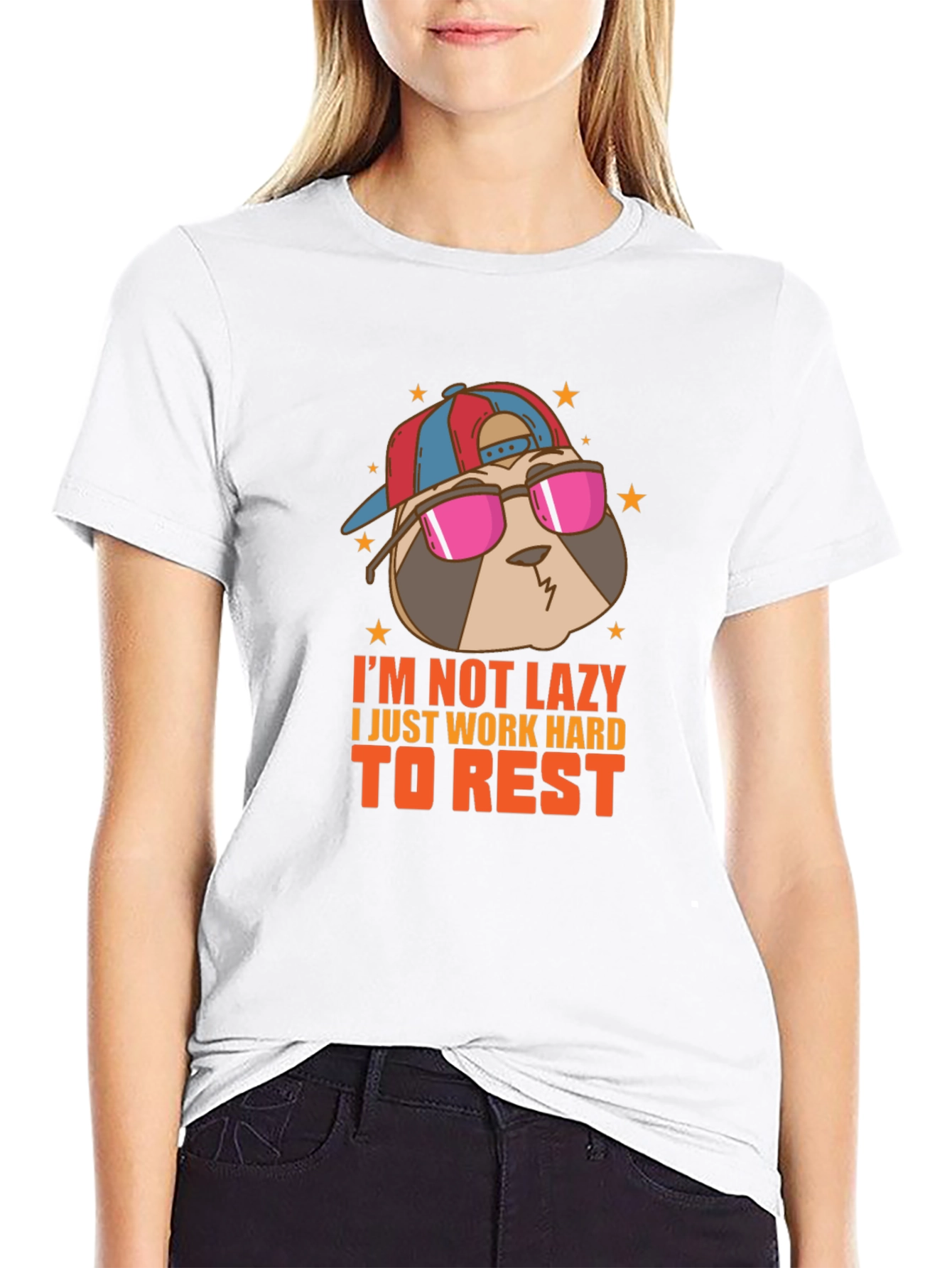 Cool Sloth T-Shirt - Im Not Lazy Design