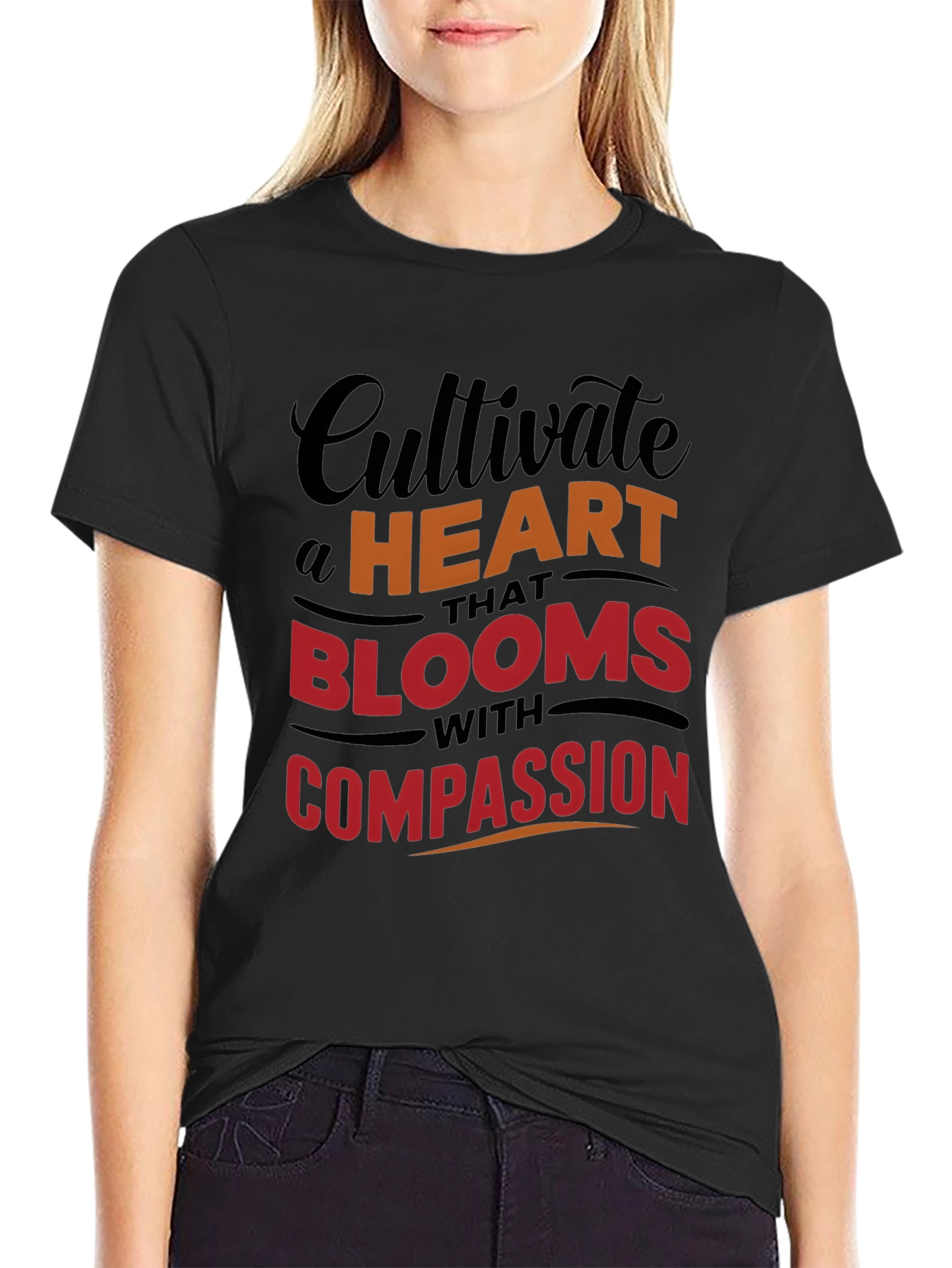 Cultivate a Heart T-Shirt - Blooms with Compassion Design