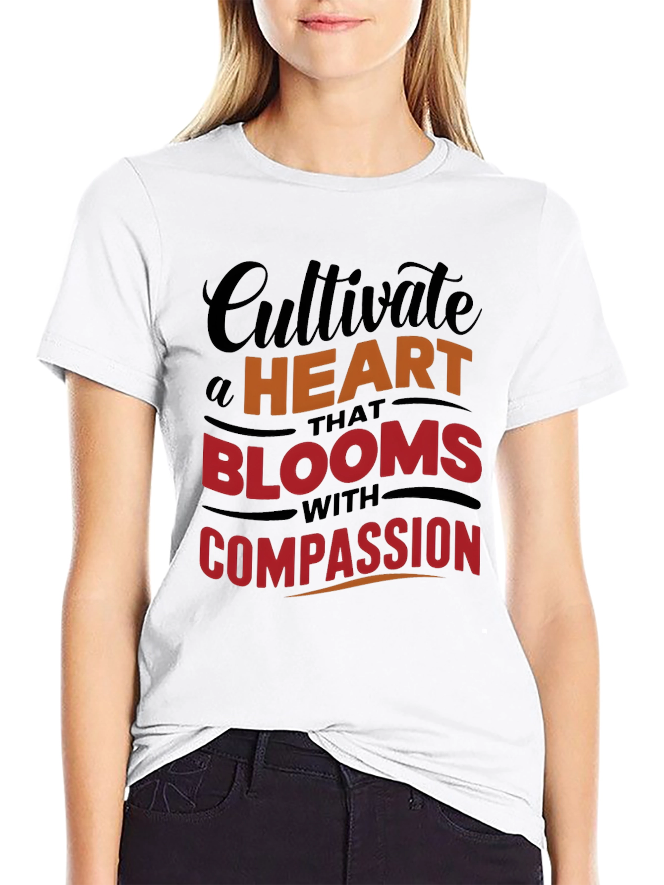 Cultivate a Heart T-Shirt - Blooms with Compassion Design