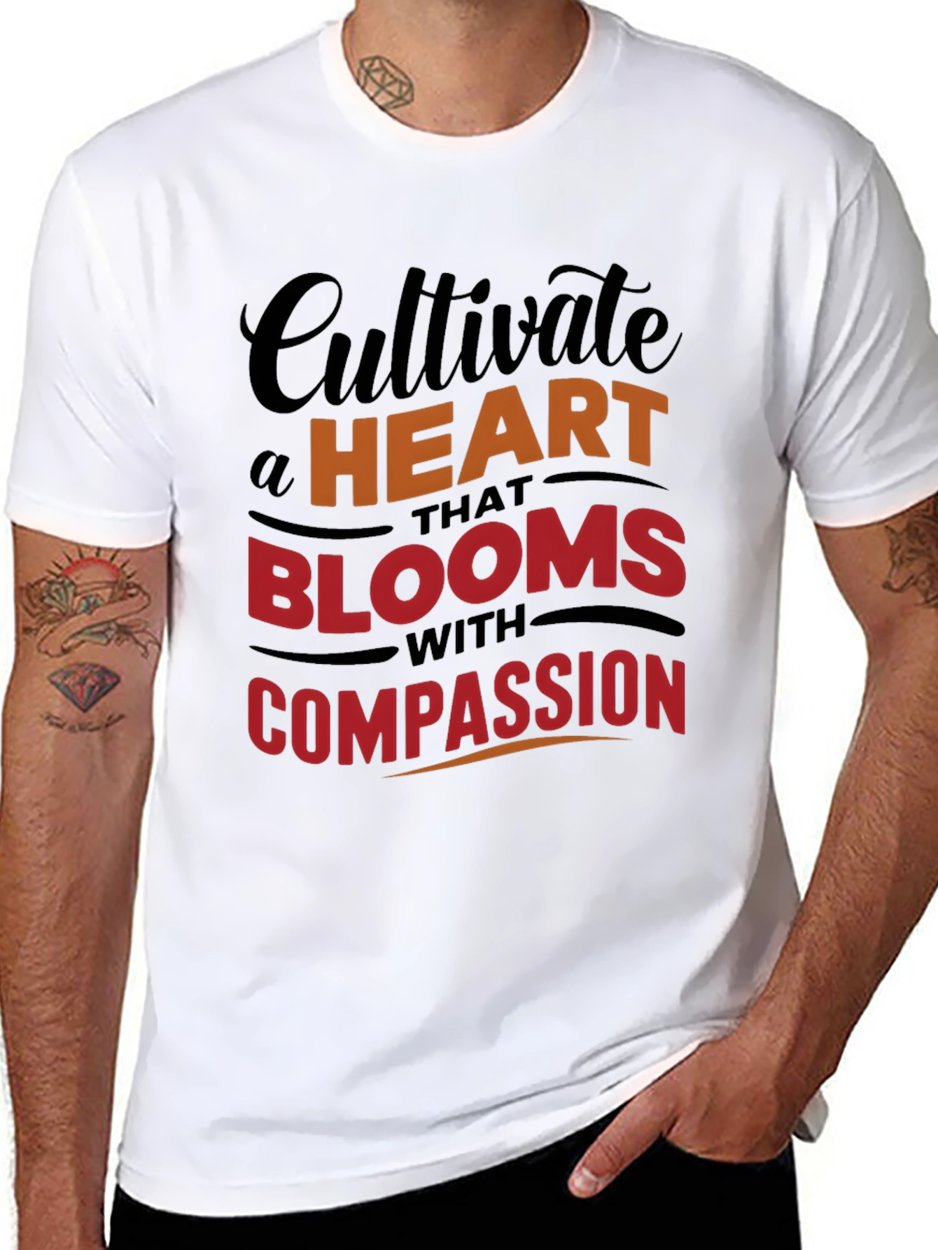 Cultivate a Heart T-Shirt - Blooms with Compassion Design