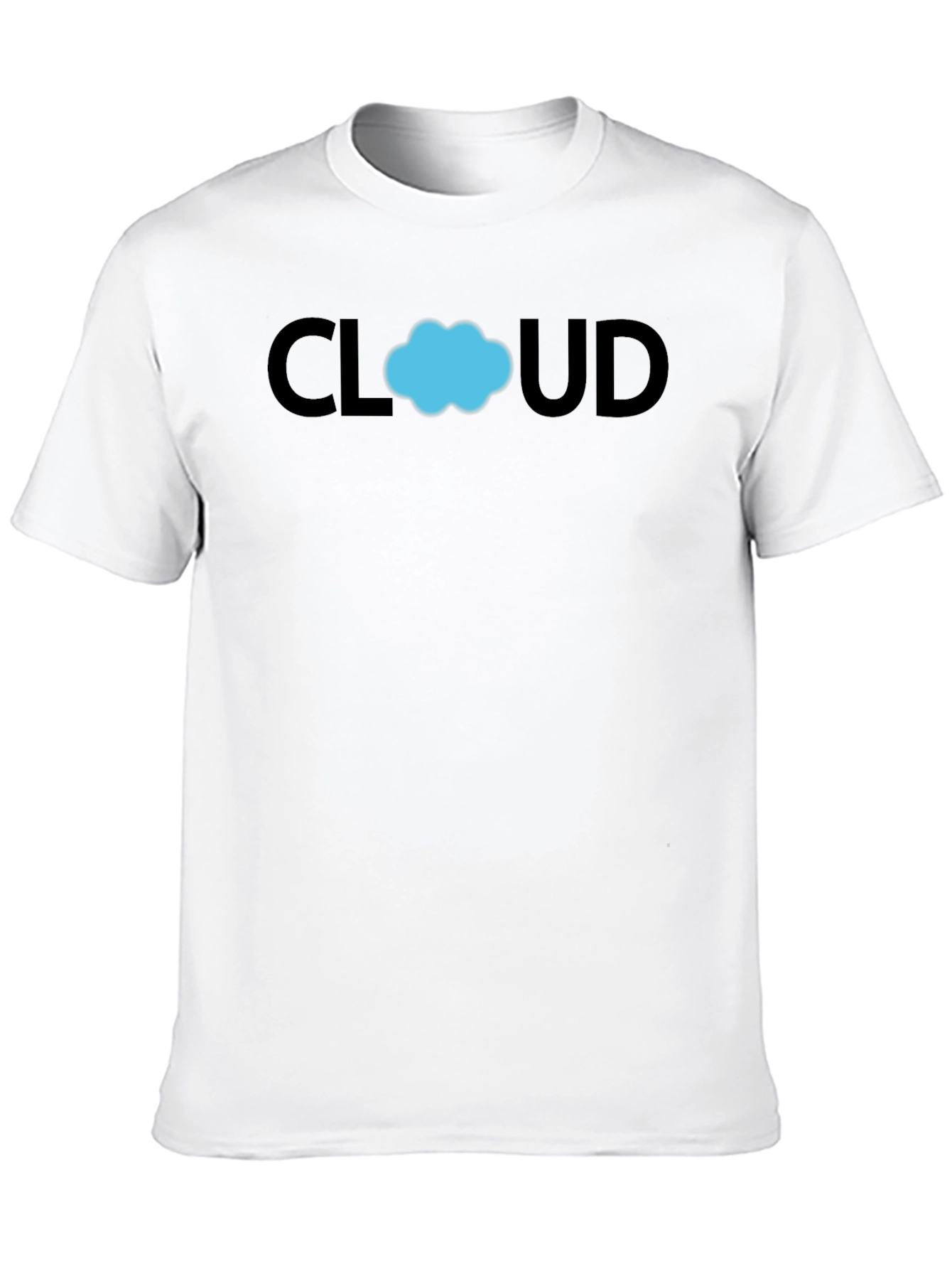 Cloud Graphic T-Shirt - Black Cotton Casual Tee