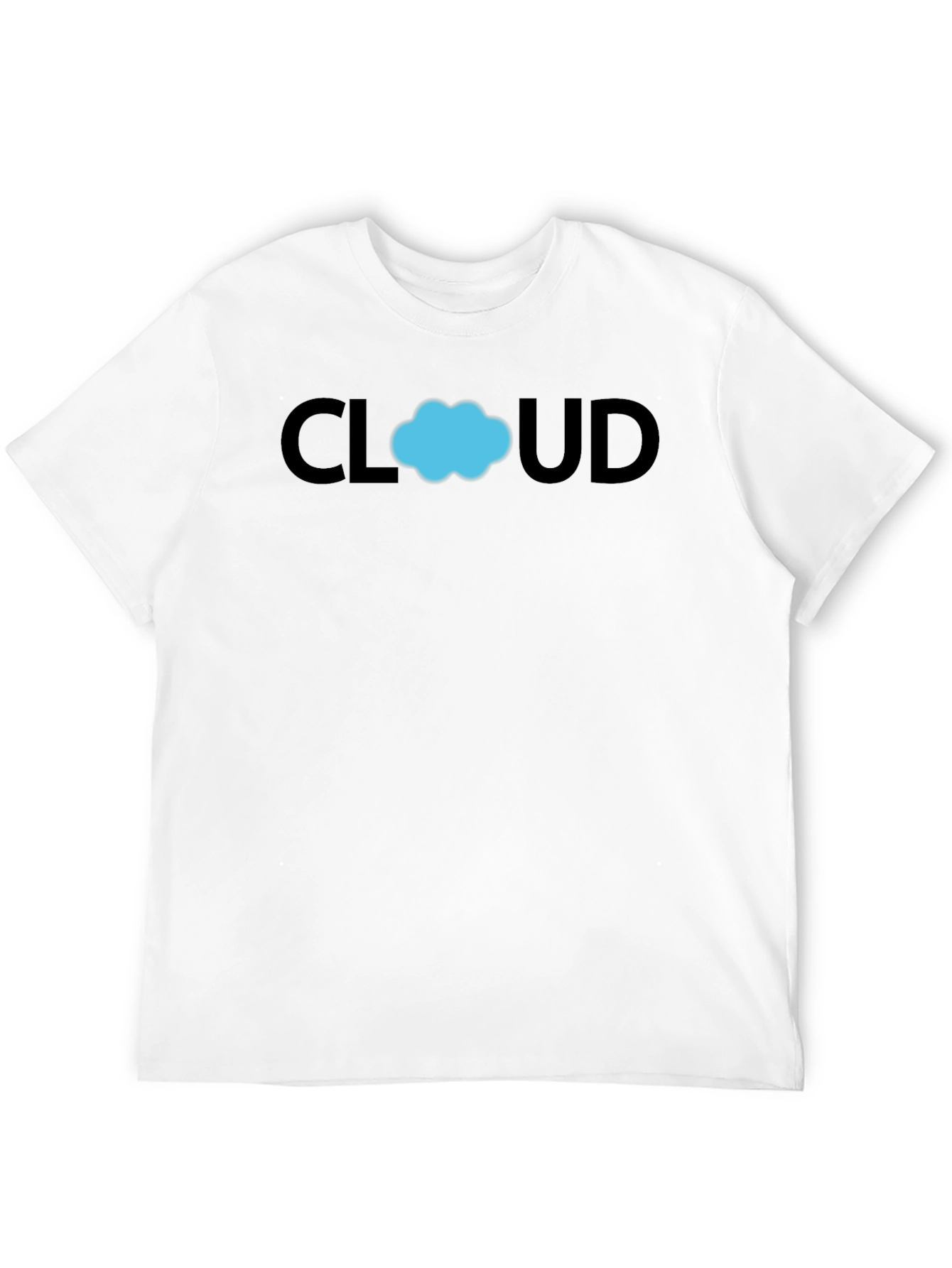 Cloud Graphic T-Shirt - Black Cotton Casual Tee