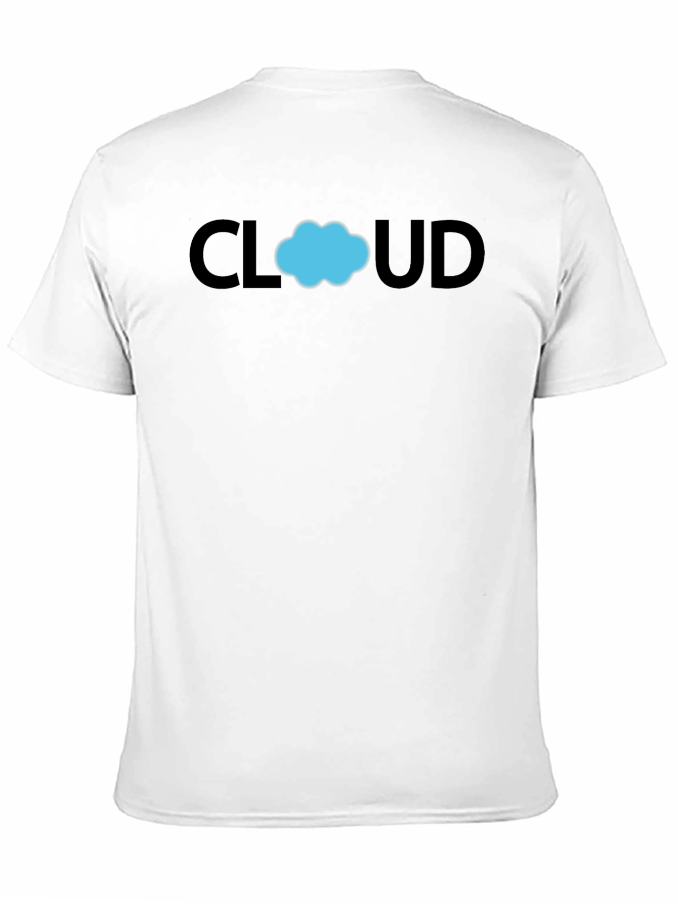 Cloud Graphic T-Shirt - Black Cotton Casual Tee