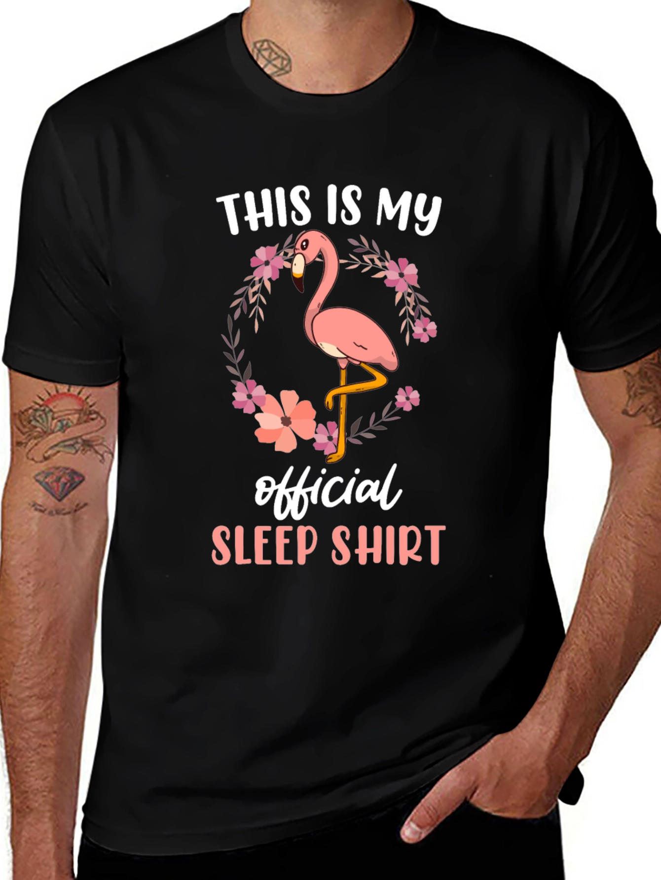Flamingo Sleep Shirt - Mens Graphic Tee